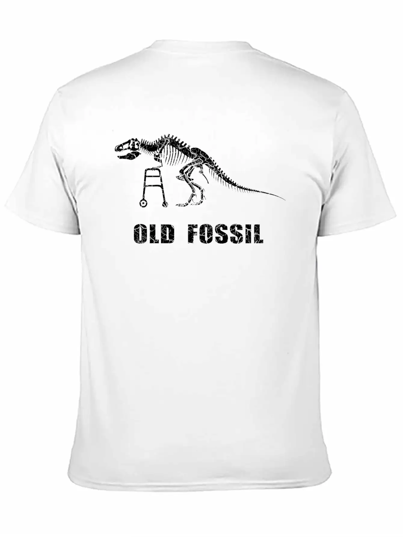 Old Fossil (white) Stylish Everyday T-Shirt – Unisex Basic Cotton Tee