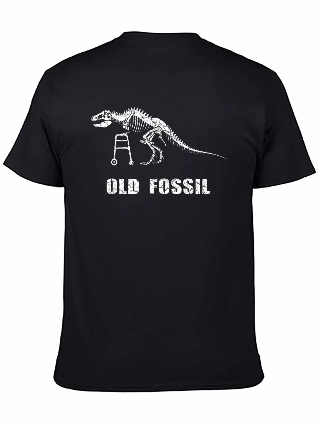 Old Fossil (white) Stylish Everyday T-Shirt – Unisex Basic Cotton Tee