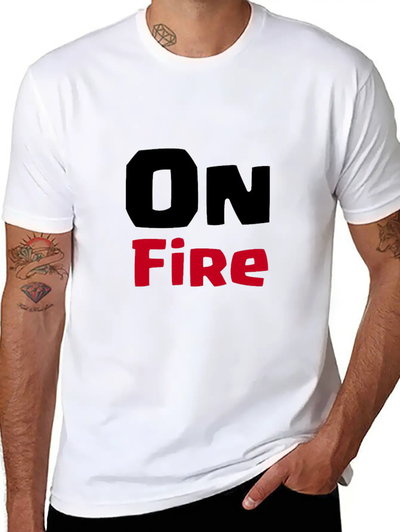 On Fire Stylish Everyday T-Shirt – Unisex Basic Cotton Tee