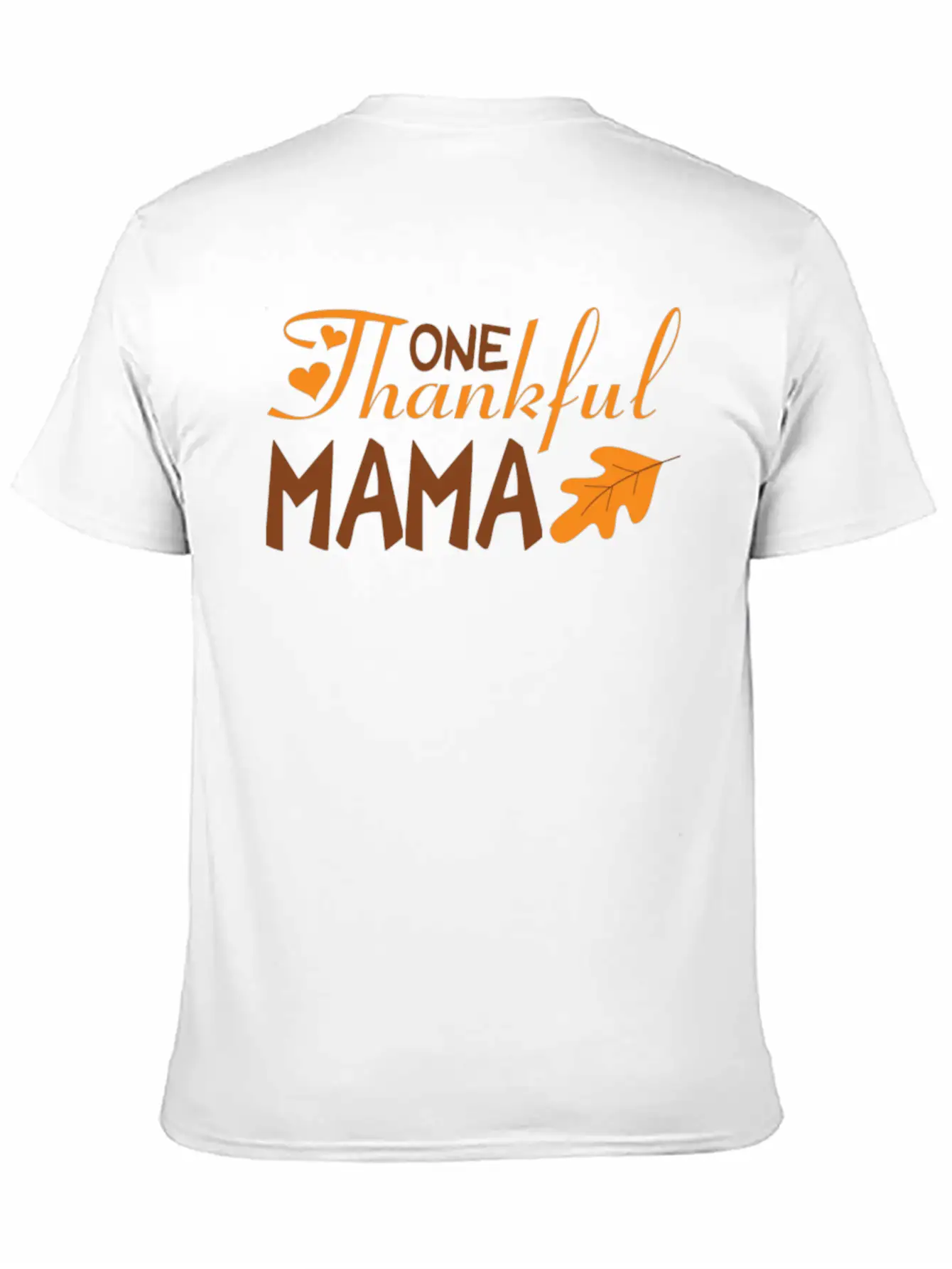 One Thankful Mama Autumn Time Acorn Leaf Basic Graphic T-Shirt – Daily Comfort In Soft Cotton