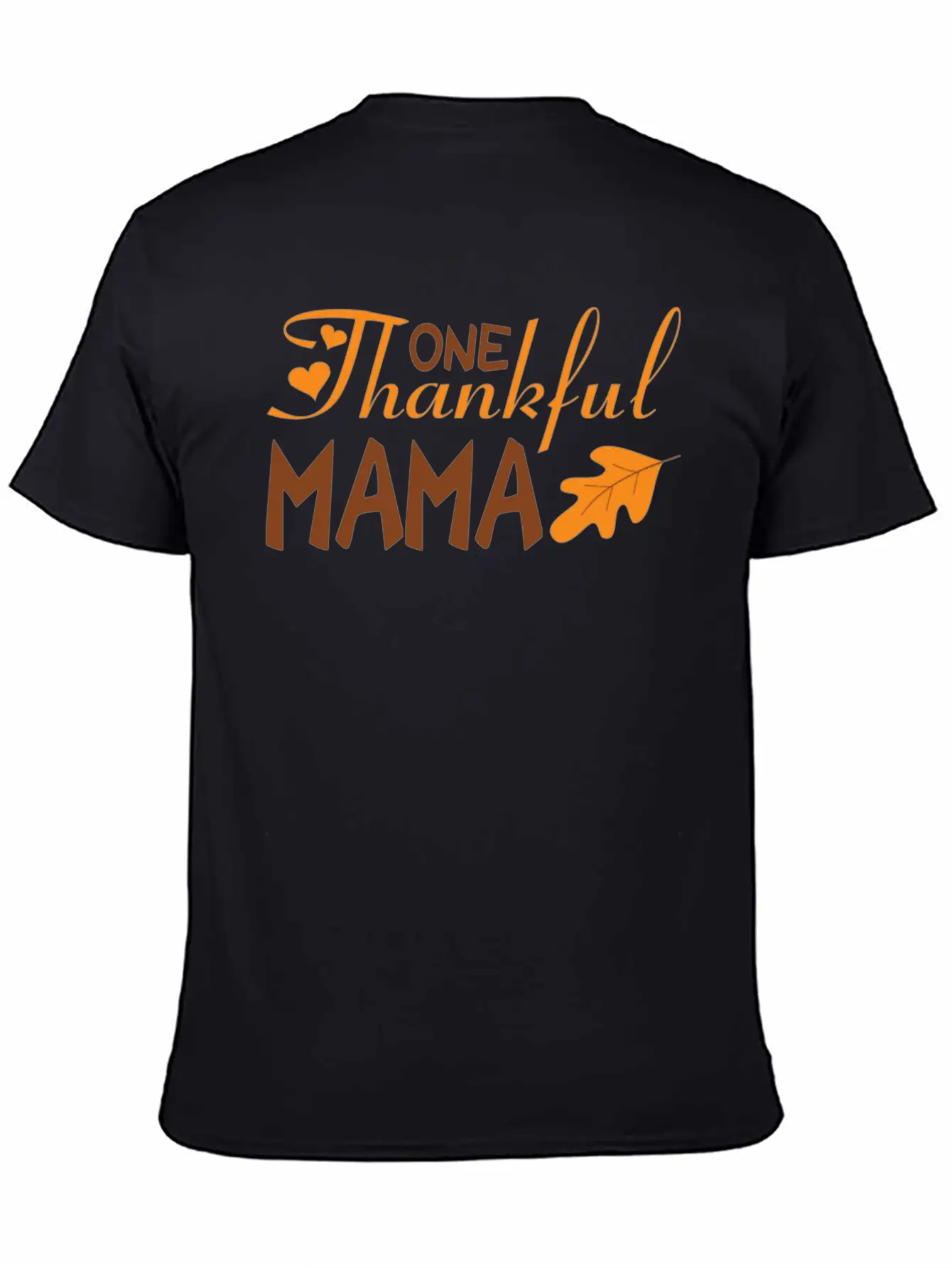 One Thankful Mama Autumn Time Acorn Leaf Basic Graphic T-Shirt – Daily Comfort In Soft Cotton