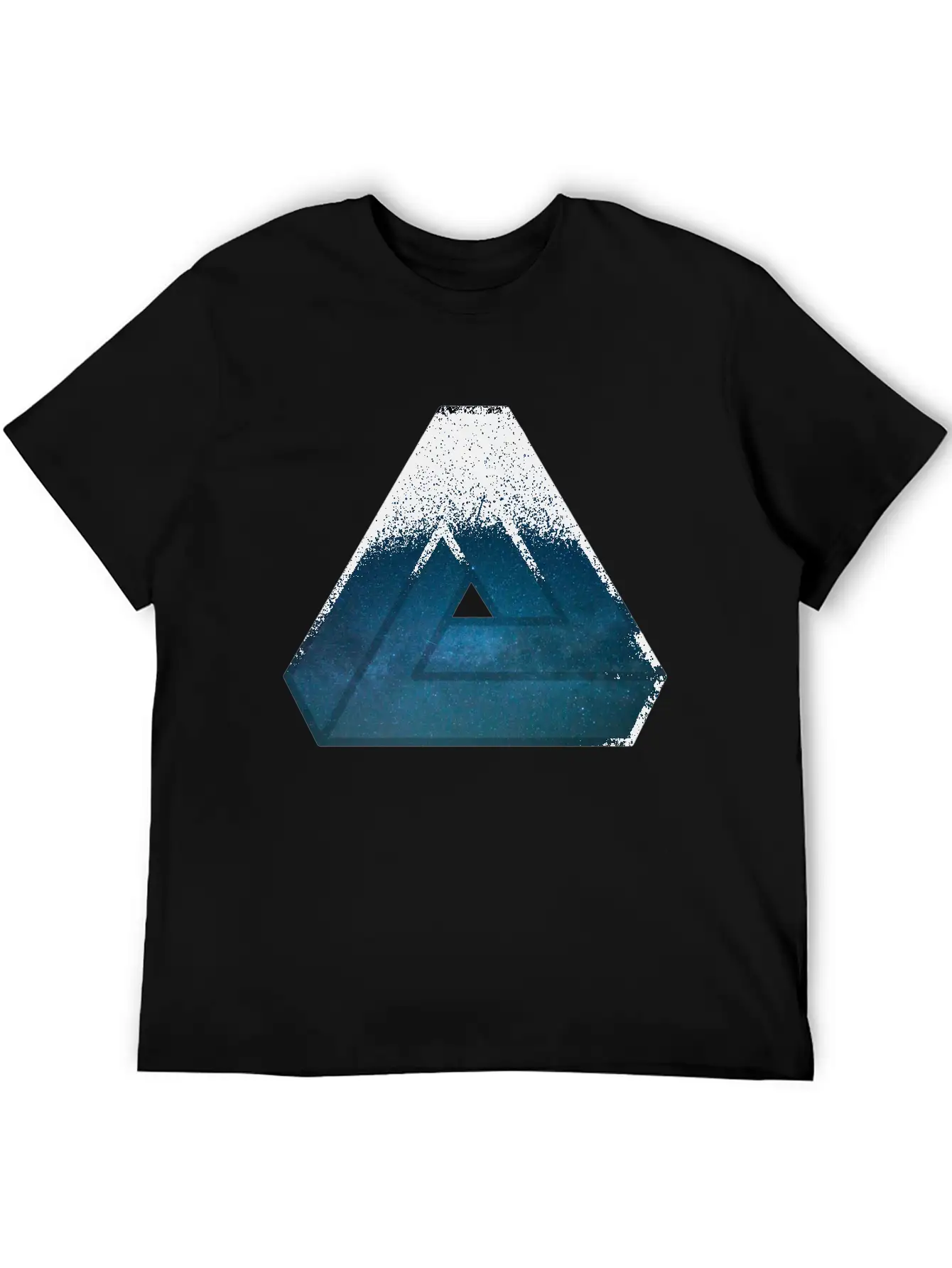 Optical Illusion Illusion Galaxy Triangle Stylish Everyday T-Shirt – Unisex Basic Cotton Tee