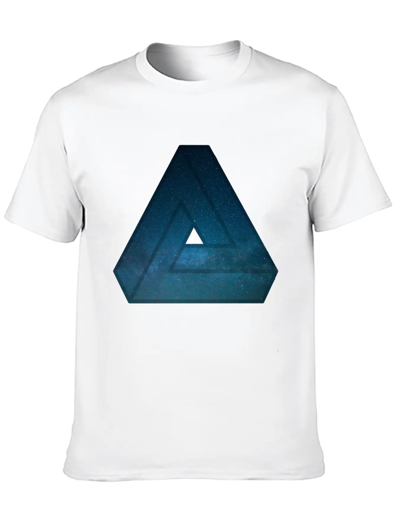 Optical Illusion Illusion Galaxy Triangle Stylish Everyday T-Shirt – Unisex Basic Cotton Tee