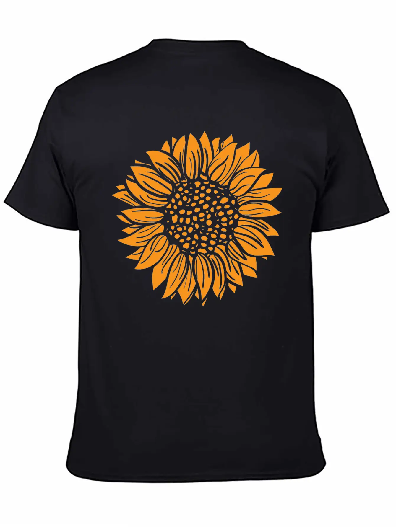 Orange Sunflower Basic Graphic T-Shirt – Daily Comfort In Soft Cotton