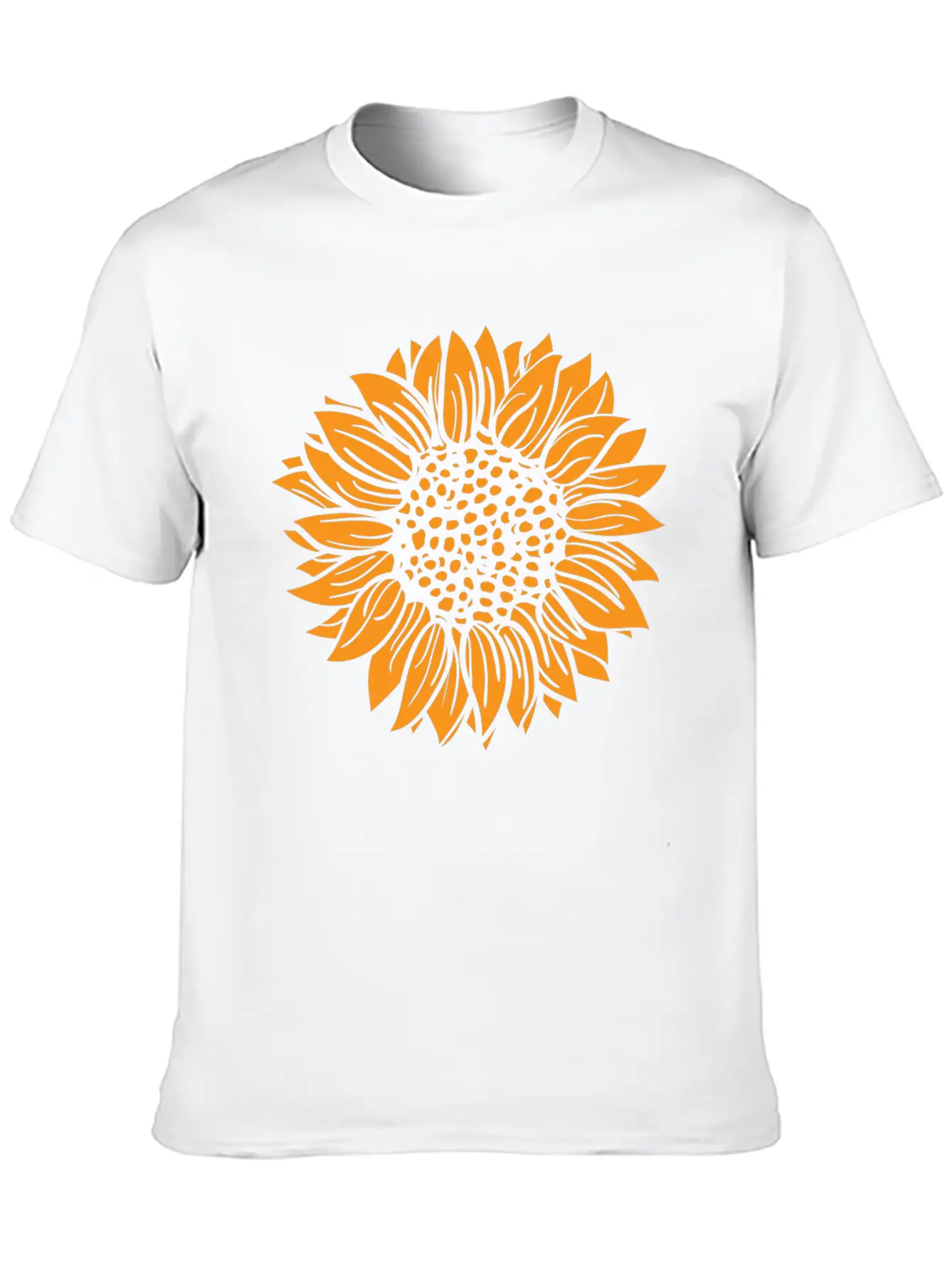 Orange Sunflower Basic Graphic T-Shirt – Daily Comfort In Soft Cotton