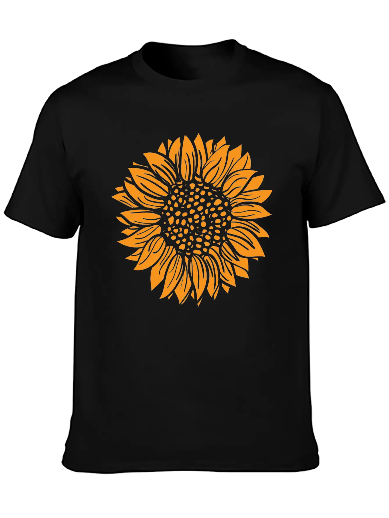 Orange Sunflower Basic Graphic T-Shirt – Daily Comfort In Soft Cotton