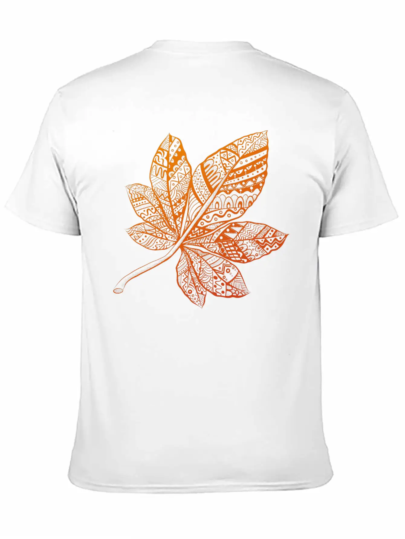 Ornamental Autumn Leaf Unisex Cotton Tee – Relaxed Fit For Any Occasion