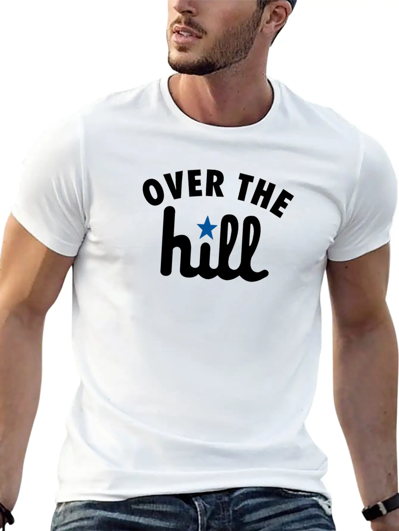 Over The Hill Unisex Cotton Tee – Relaxed Fit For Any Occasion
