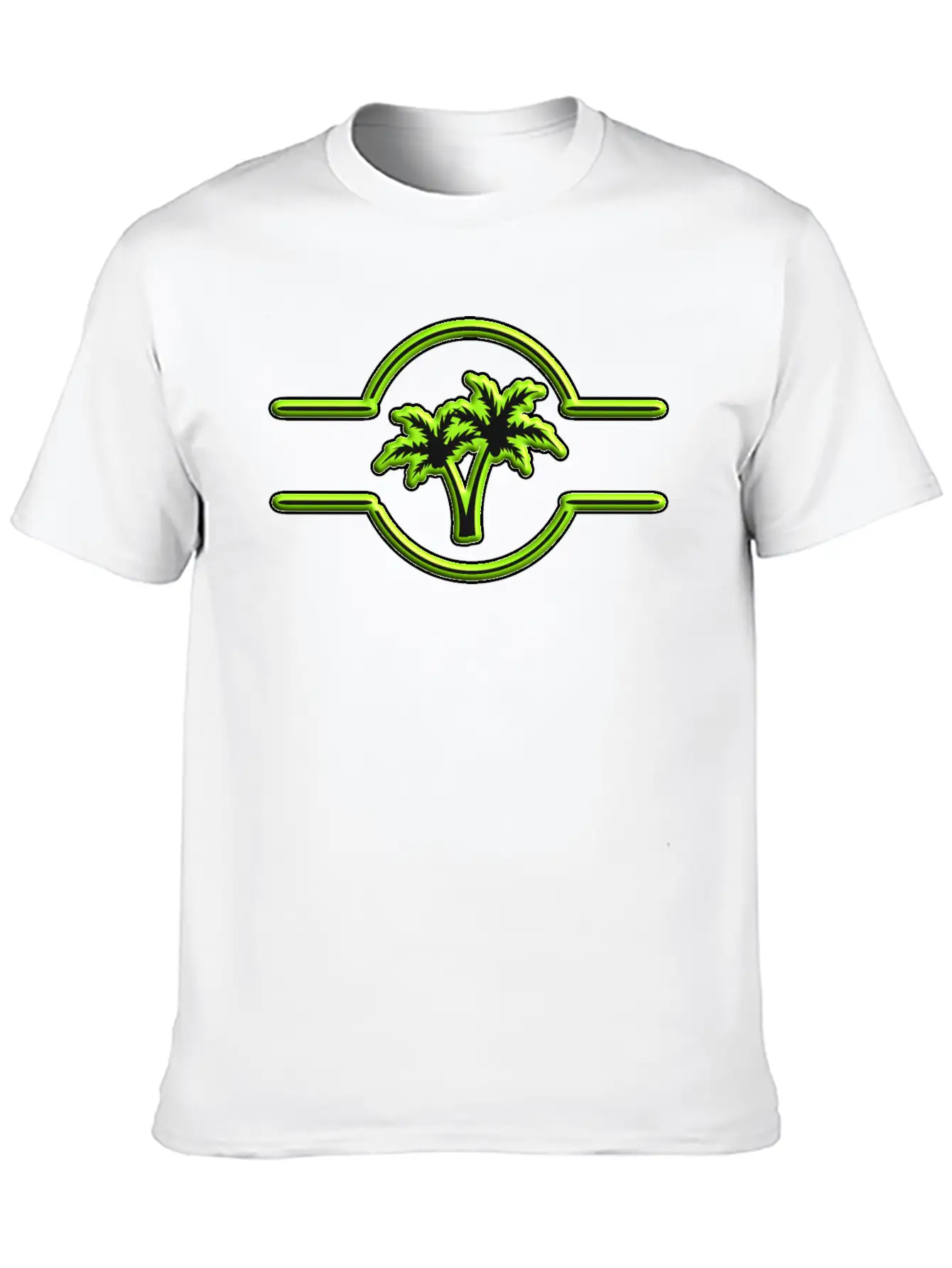 Palm Tree 3D Symbol Stylish Everyday T-Shirt – Unisex Basic Cotton Tee