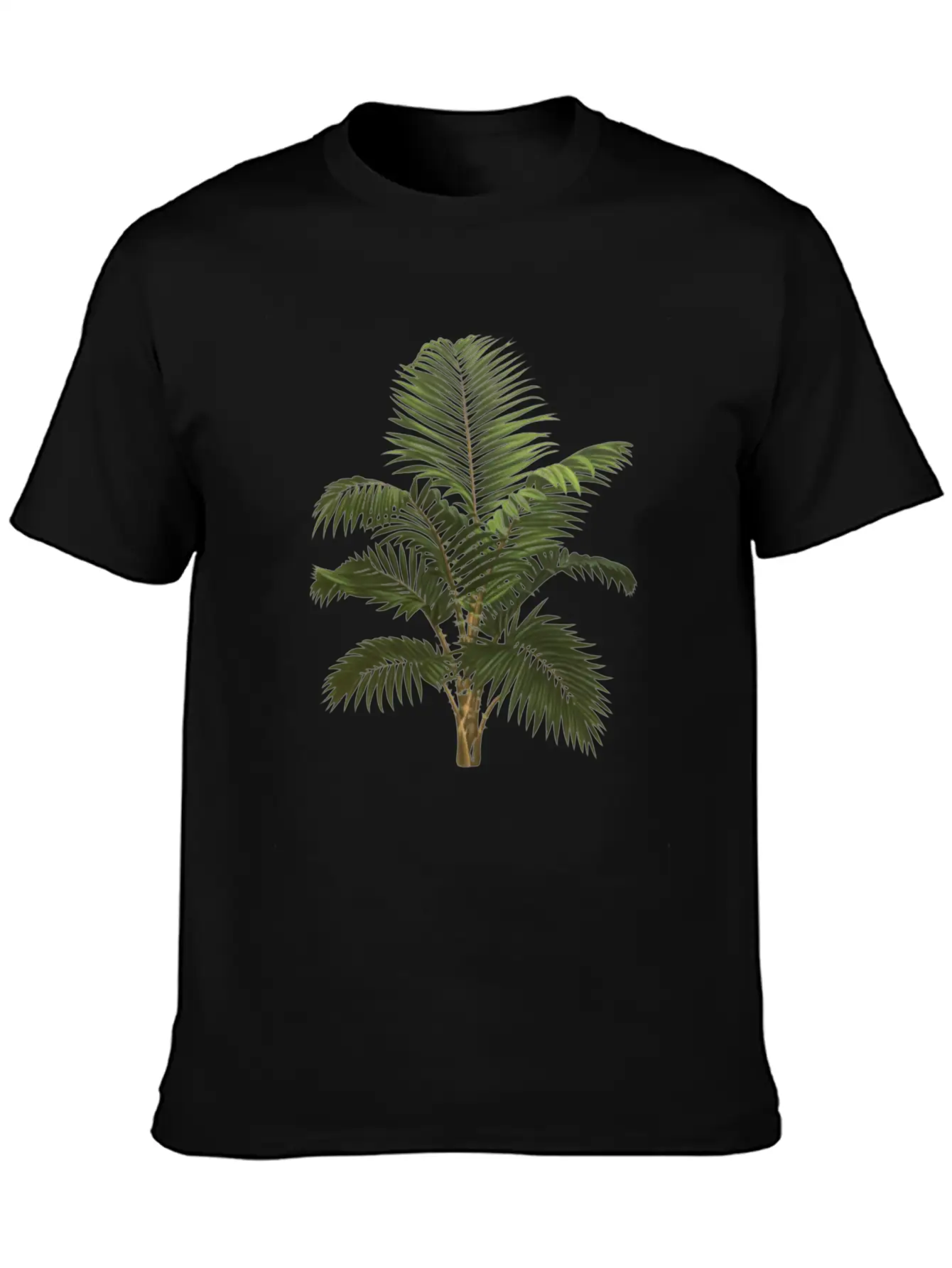 Palm Tree Botanical Illustration Classic Cotton Tee – Unisex Comfort For Any Season