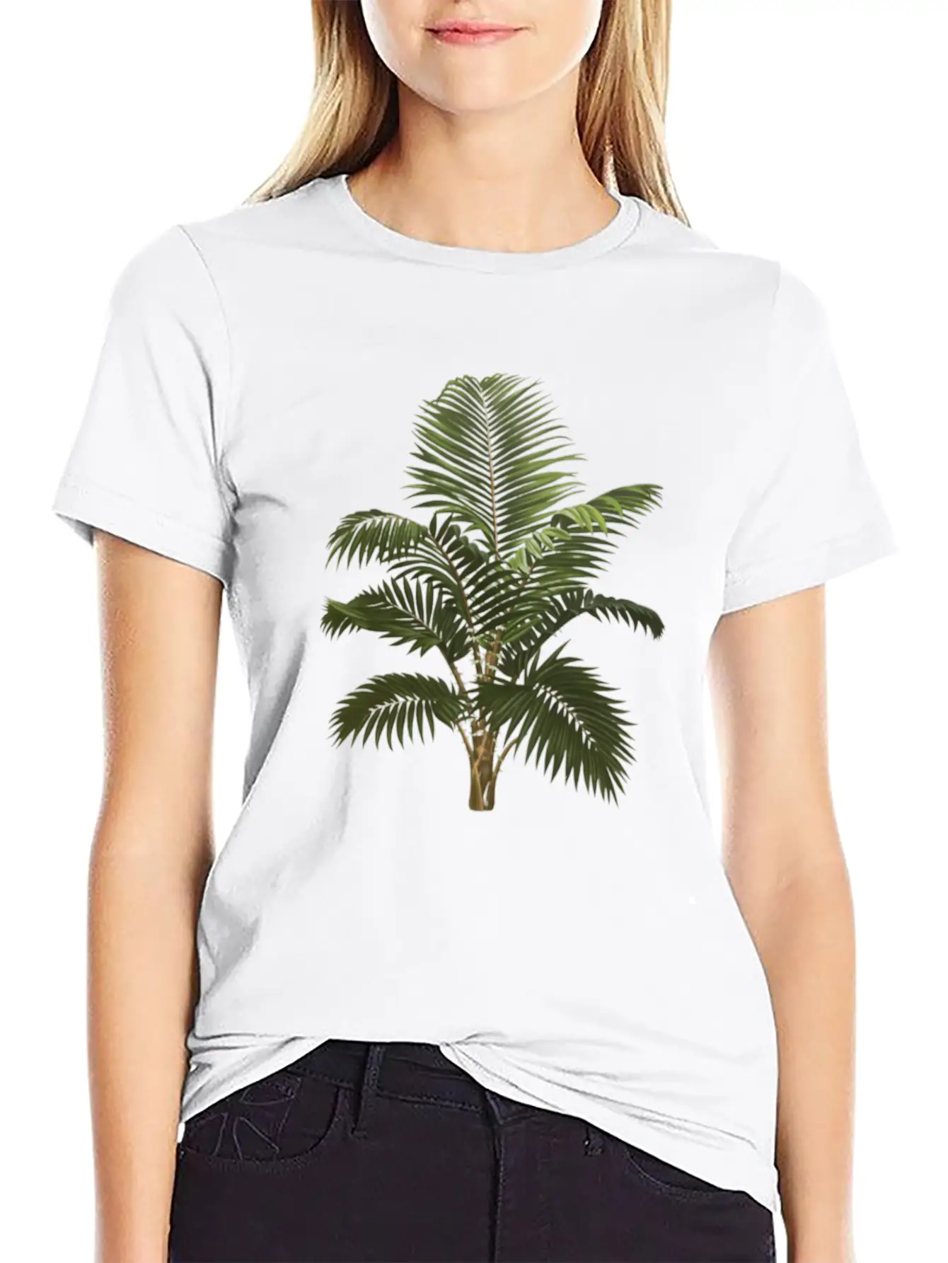Palm Tree Botanical Illustration Classic Cotton Tee – Unisex Comfort For Any Season