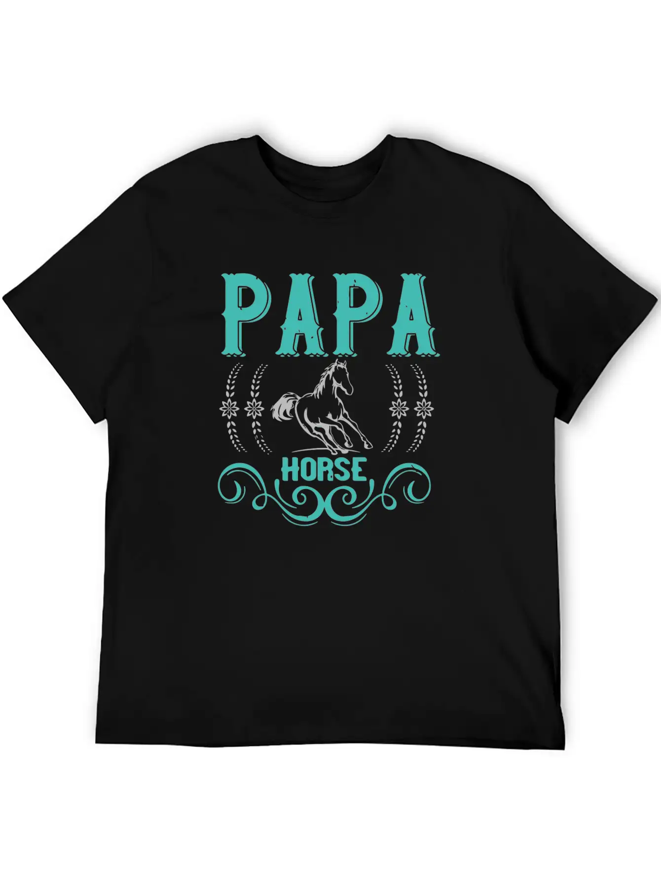 Papa Horse Stylish Everyday T-Shirt – Unisex Basic Cotton Tee