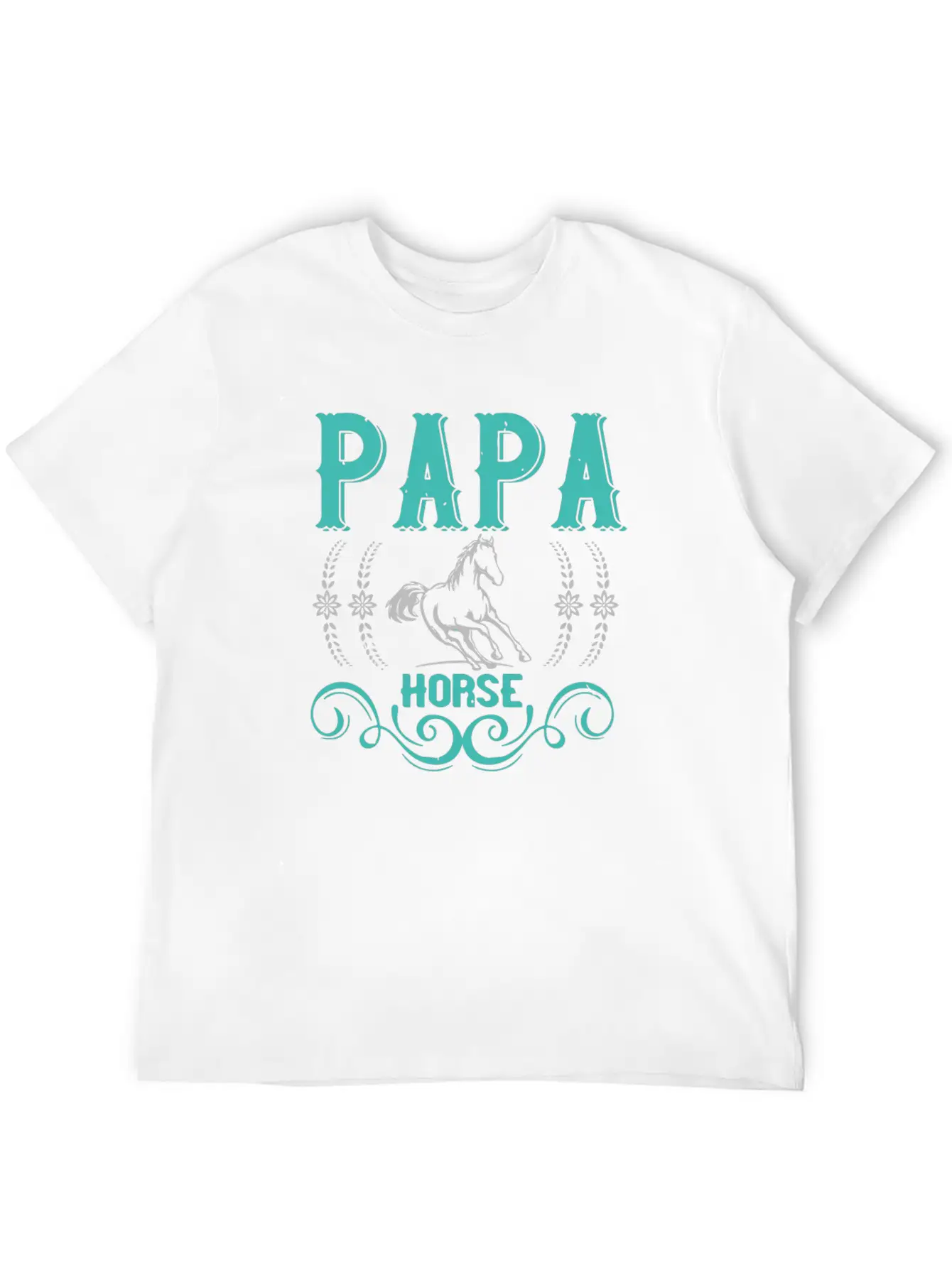 Papa Horse Stylish Everyday T-Shirt – Unisex Basic Cotton Tee