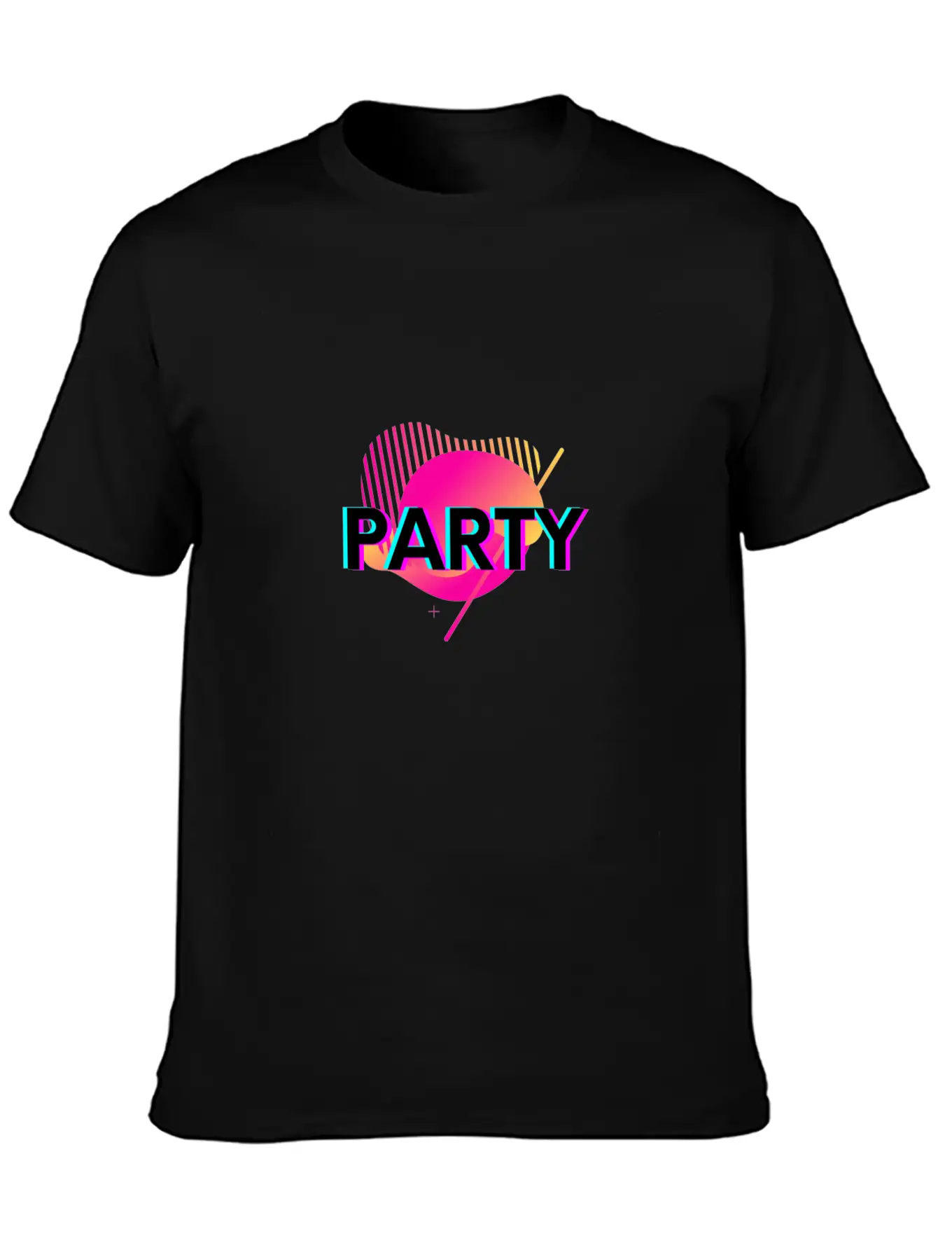 Party Gradient Classic Crew Neck Graphic Tee – Everyday Minimal Look