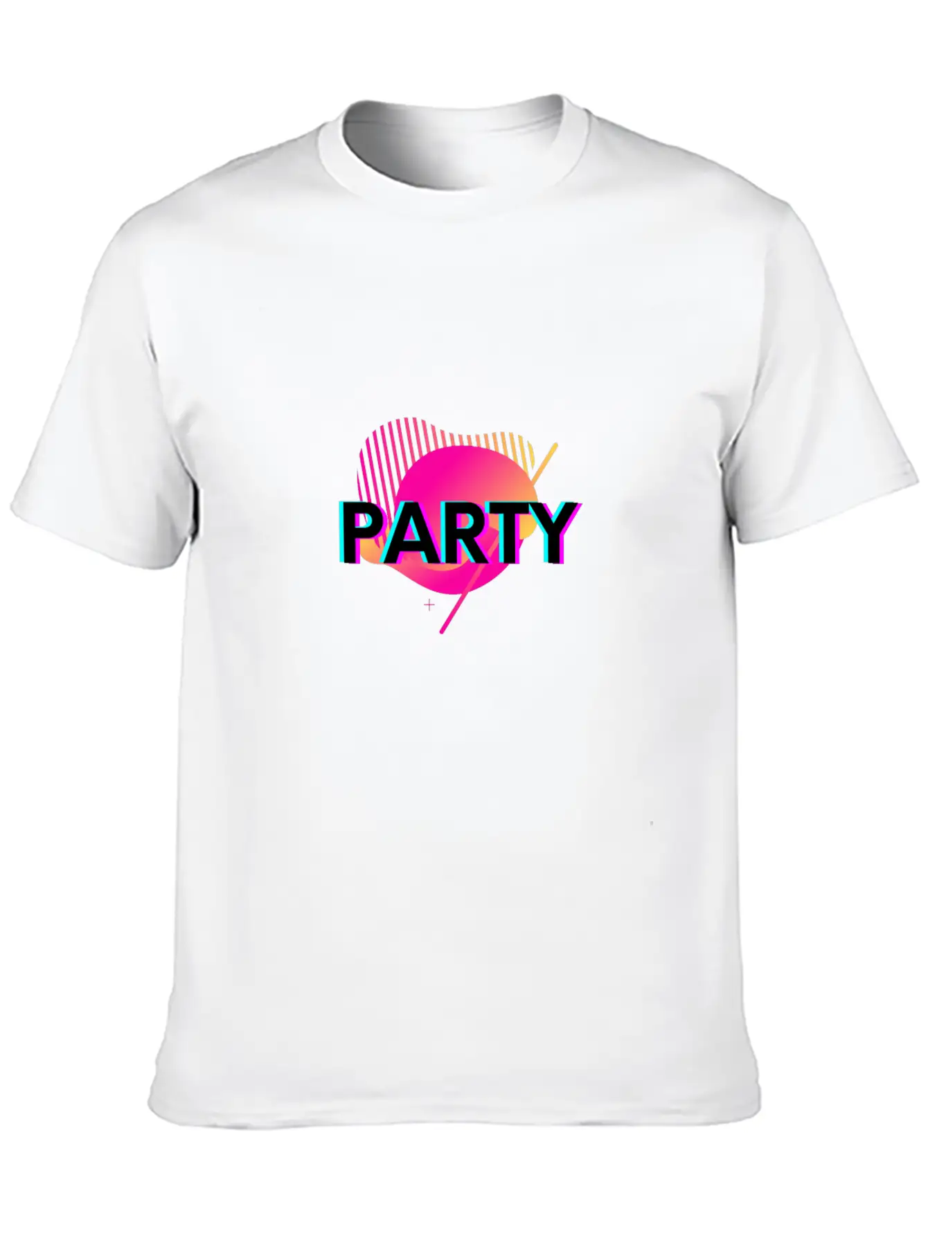 Party Gradient Classic Crew Neck Graphic Tee – Everyday Minimal Look