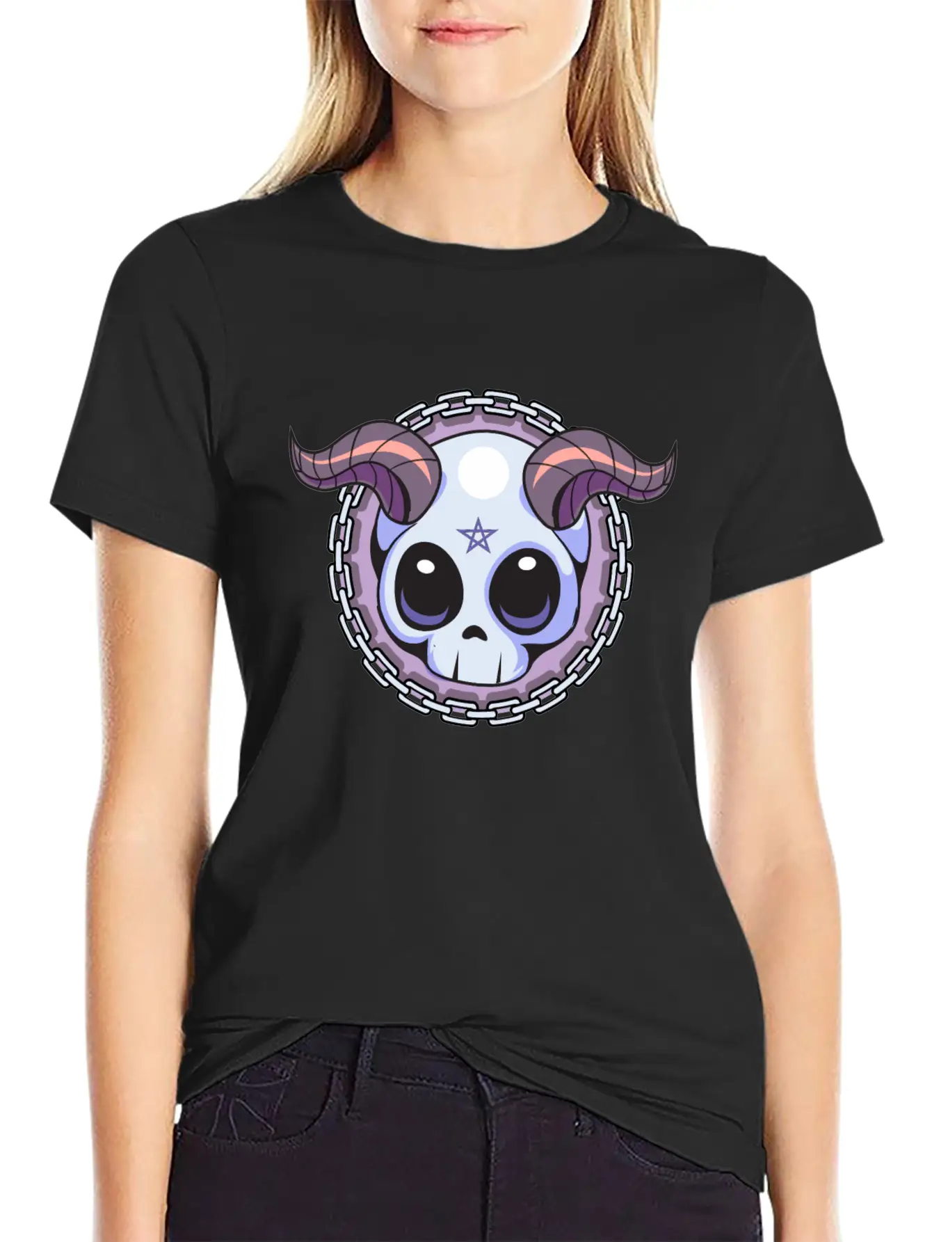 Pastel Goth Kawaii Skull Stylish Everyday T-Shirt – Unisex Basic Cotton Tee