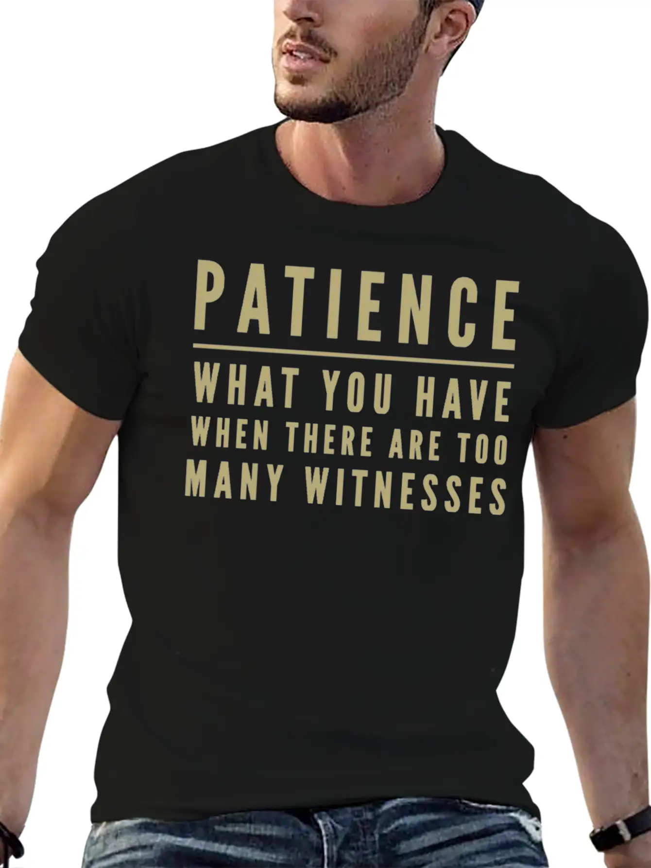 Patience Definition Funny Saying Humor Slogan Stylish Everyday T-Shirt – Unisex Basic Cotton Tee