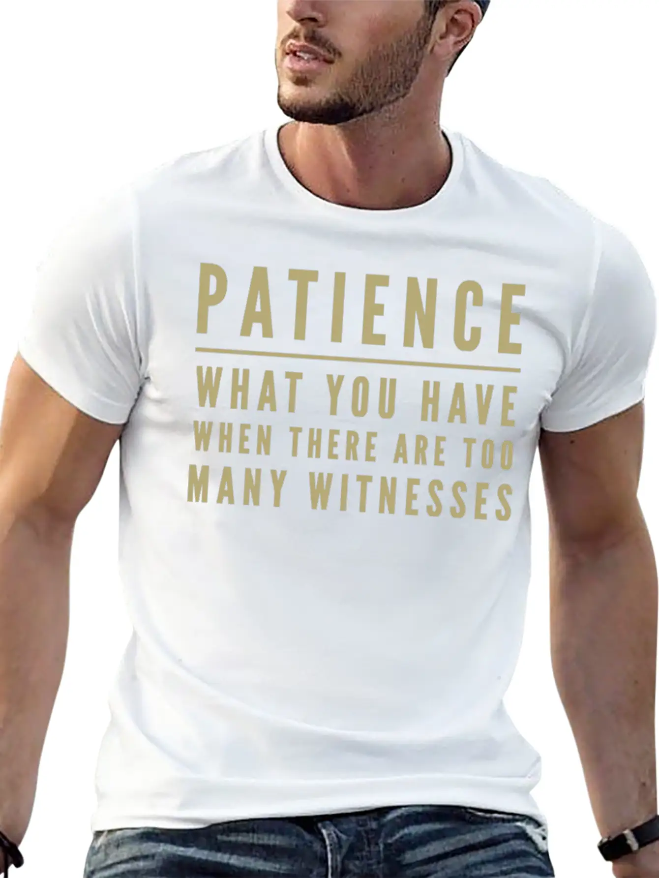 Patience Definition Funny Saying Humor Slogan Stylish Everyday T-Shirt – Unisex Basic Cotton Tee