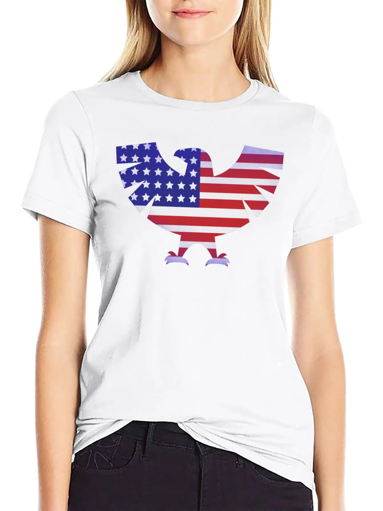 Patriotic Eagle Unisex Casual T-Shirt – Clean Design For Daily Comfort