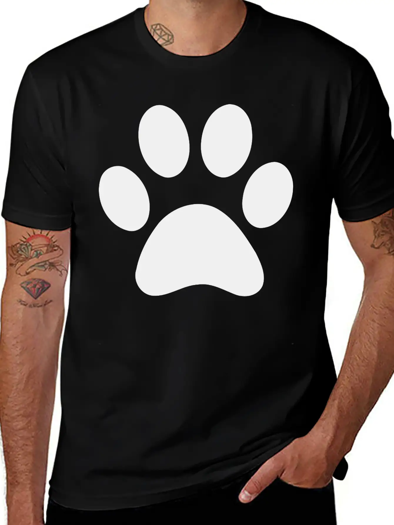 Paw Print Stylish Everyday T-Shirt – Unisex Basic Cotton Tee