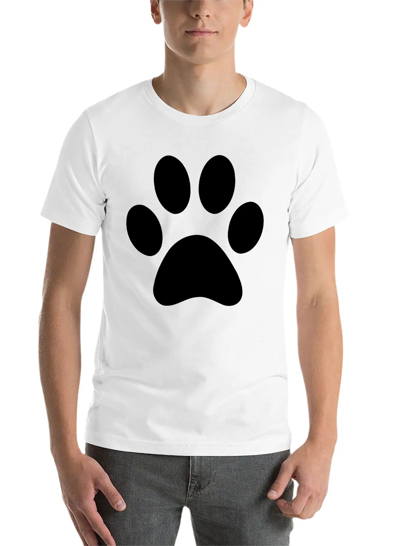 Paw Print Stylish Everyday T-Shirt – Unisex Basic Cotton Tee