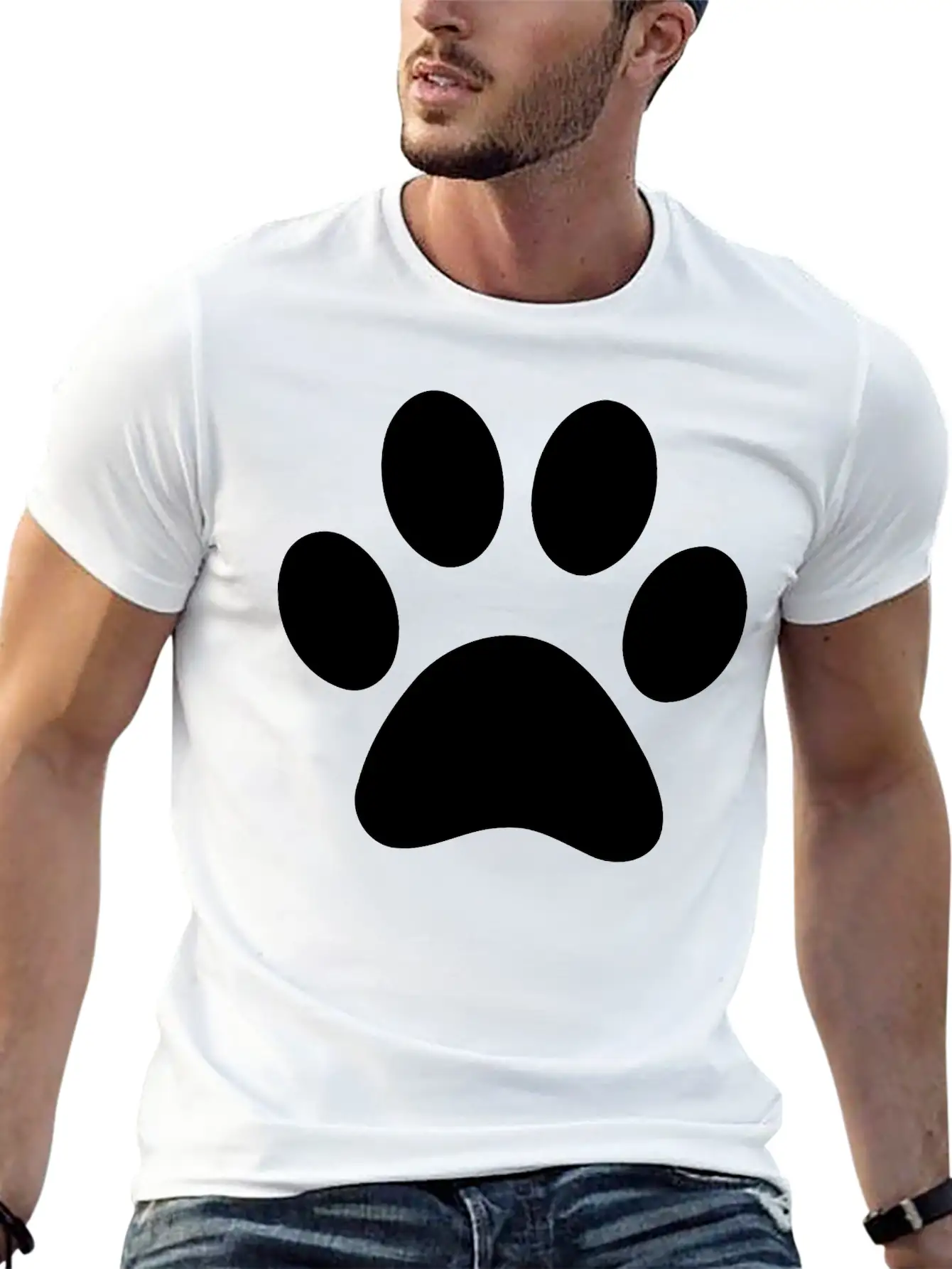 Paw Print Stylish Everyday T-Shirt – Unisex Basic Cotton Tee