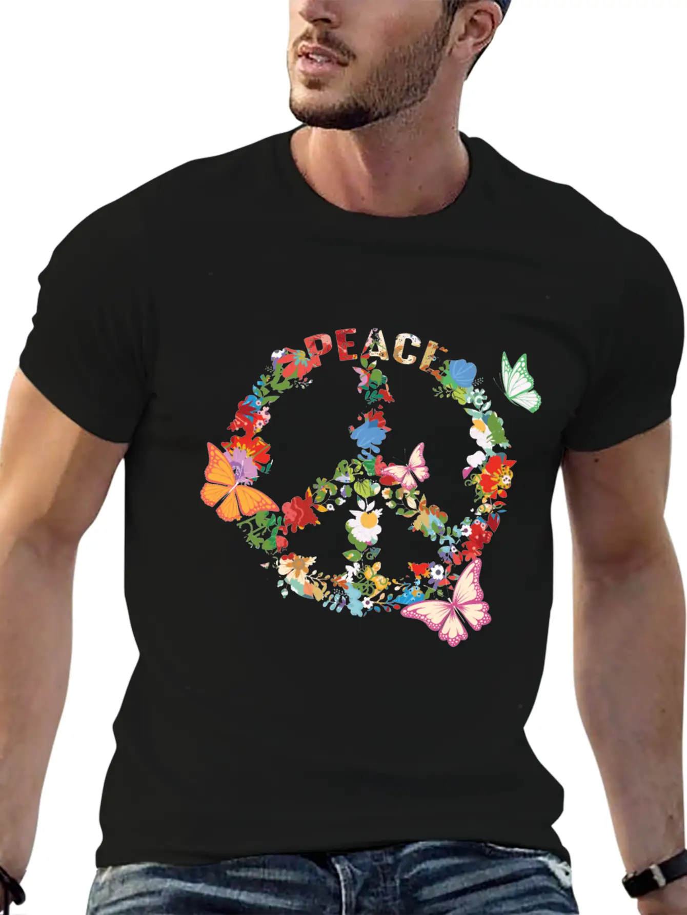 Peace Classic Crew Neck Graphic Tee – Everyday Minimal Look