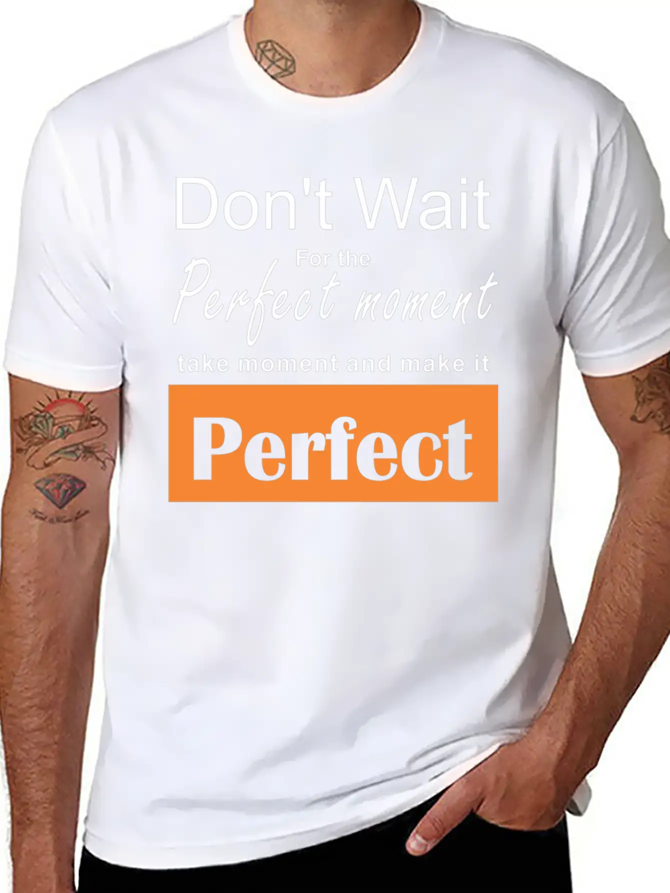 Perfect Moment Typography Design Relaxed Everyday Tee – Lightweight And Durable Cotton