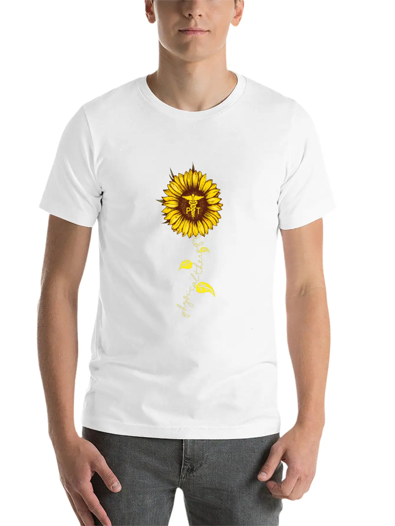 Physical Therapy Sunflower Stylish Everyday T-Shirt – Unisex Basic Cotton Tee