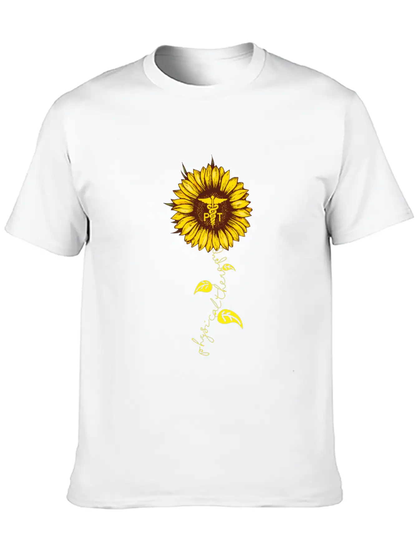 Physical Therapy Sunflower Stylish Everyday T-Shirt – Unisex Basic Cotton Tee