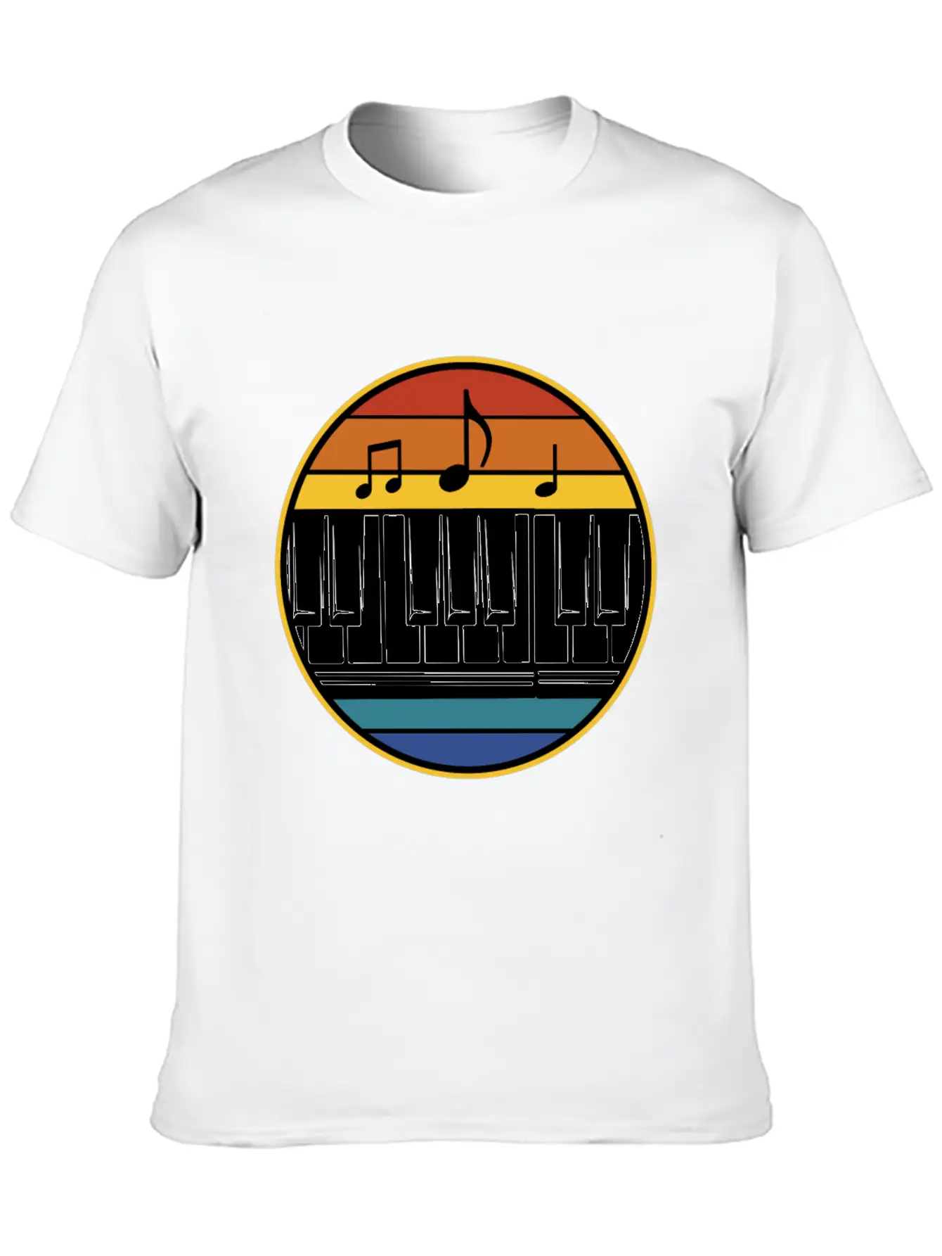 Piano Pianist Classical Music Instrument Composer Stylish Everyday T-Shirt – Unisex Basic Cotton Tee