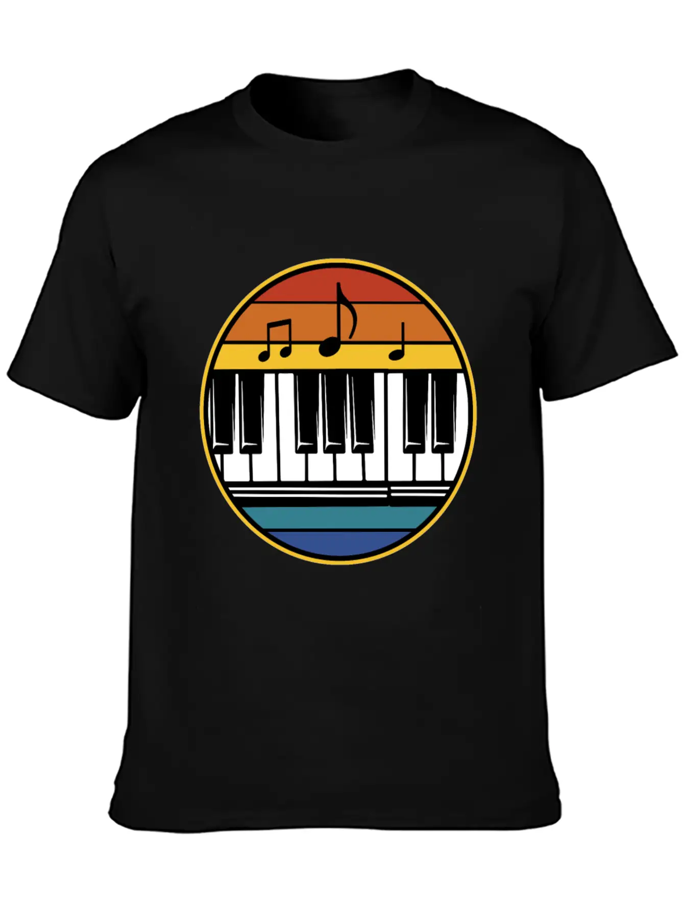 Piano Pianist Classical Music Instrument Composer Stylish Everyday T-Shirt – Unisex Basic Cotton Tee