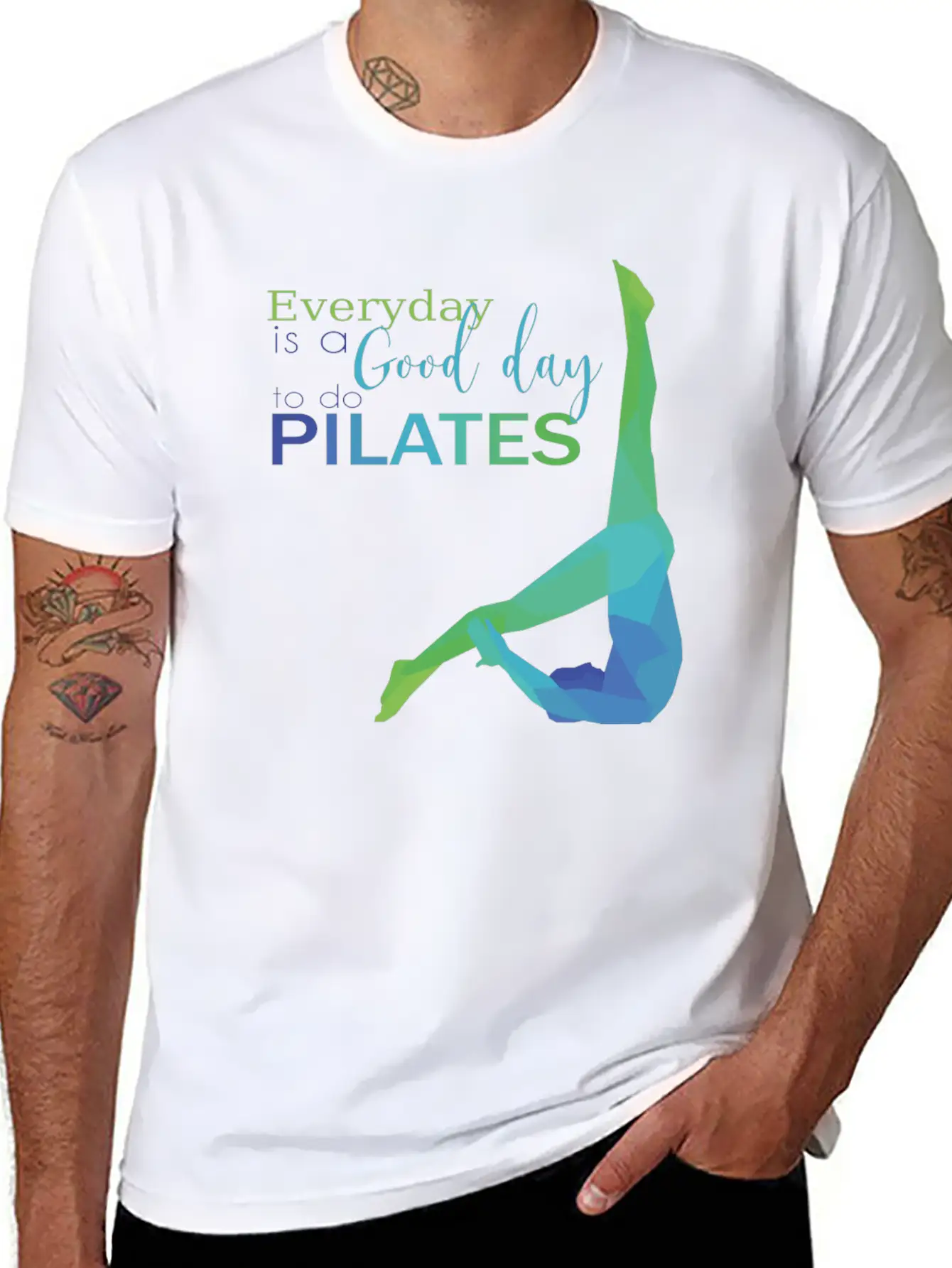 Pilates Exercise Lightweight Cotton T-Shirt – Daily Comfort Graphic Shirt