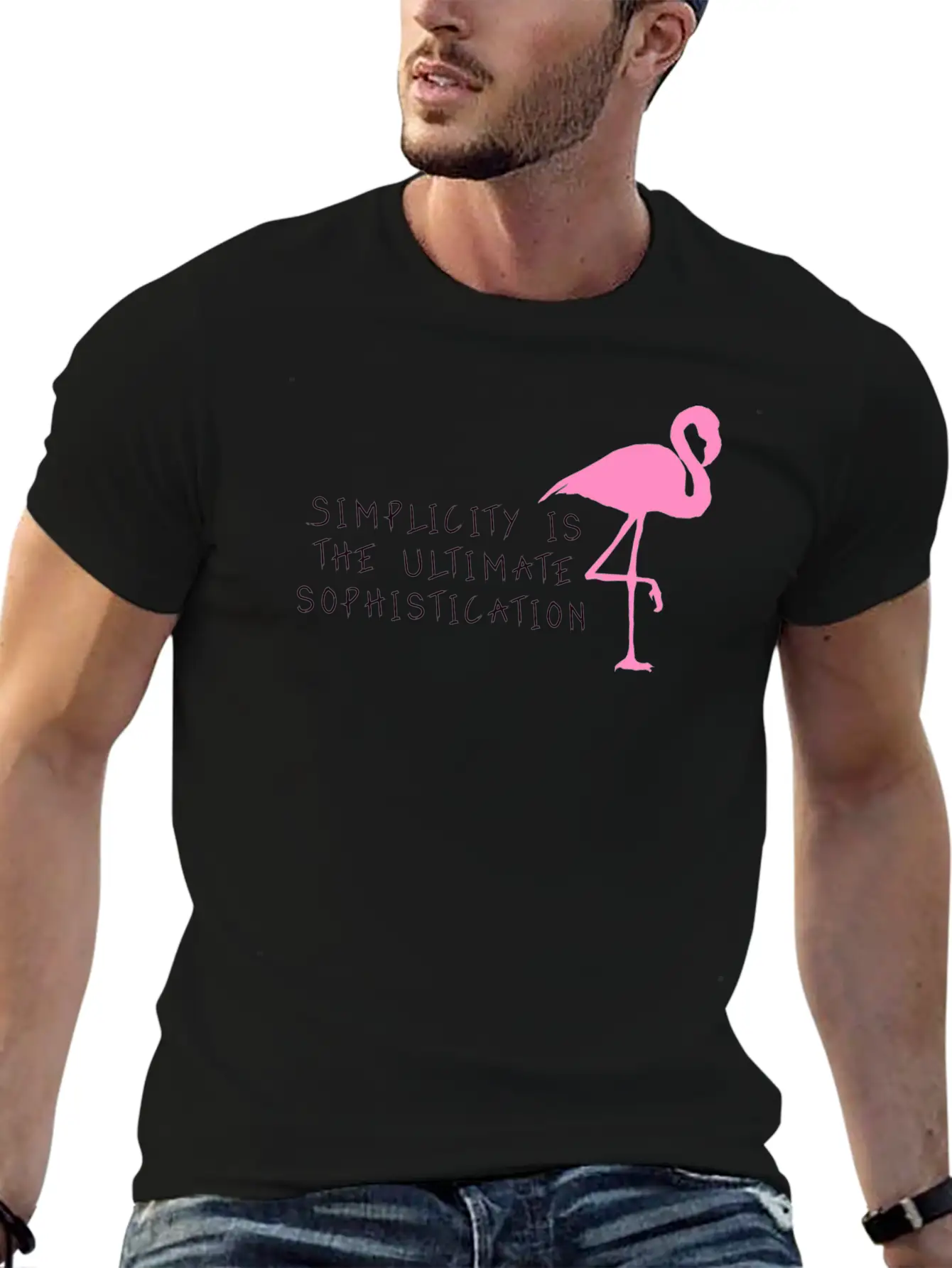 Pink Flamingo Stylish Everyday T-Shirt – Unisex Basic Cotton Tee
