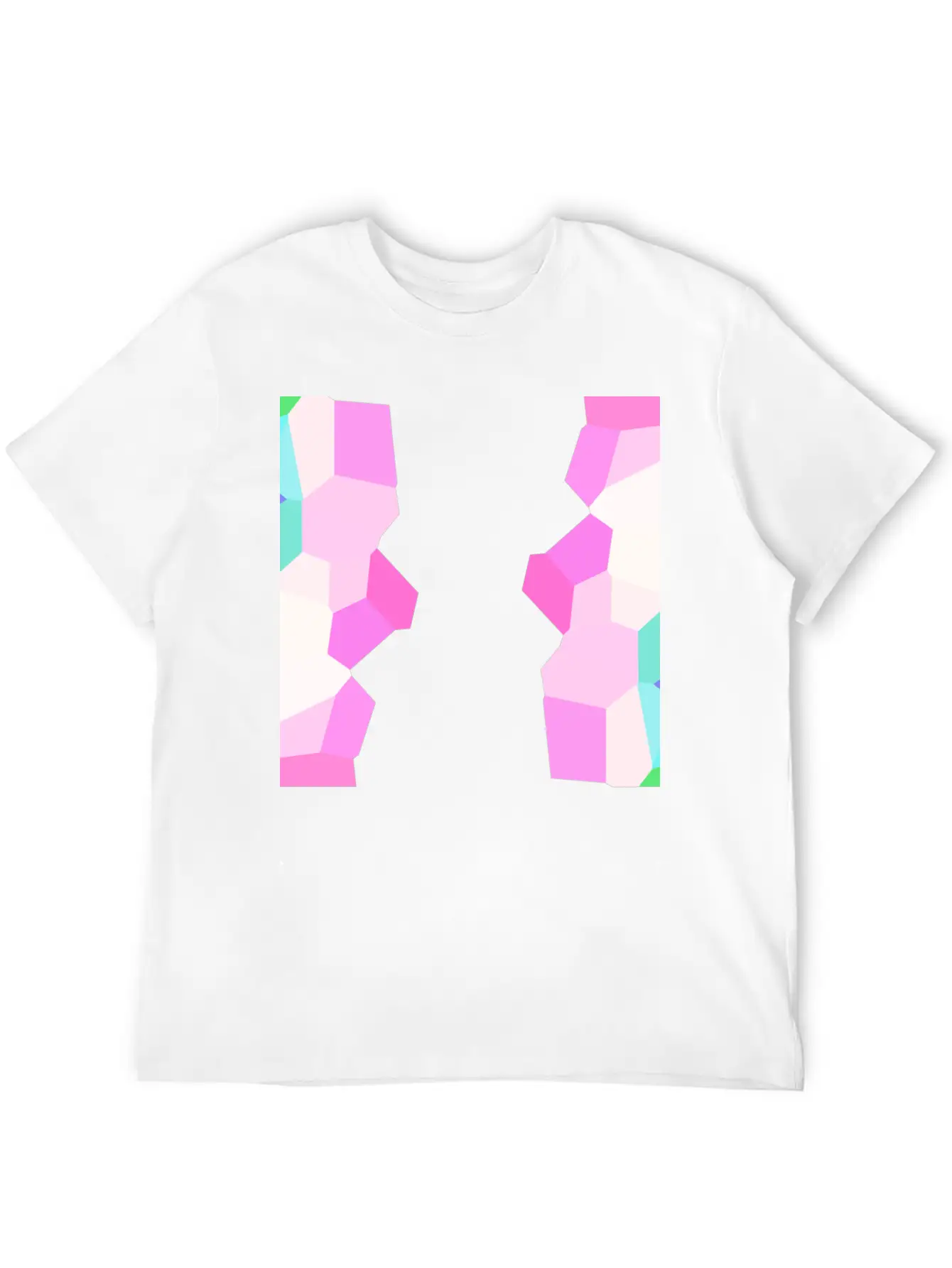 Pink Stone Icon Abstract Pattern Sides Stylish Everyday T-Shirt – Unisex Basic Cotton Tee