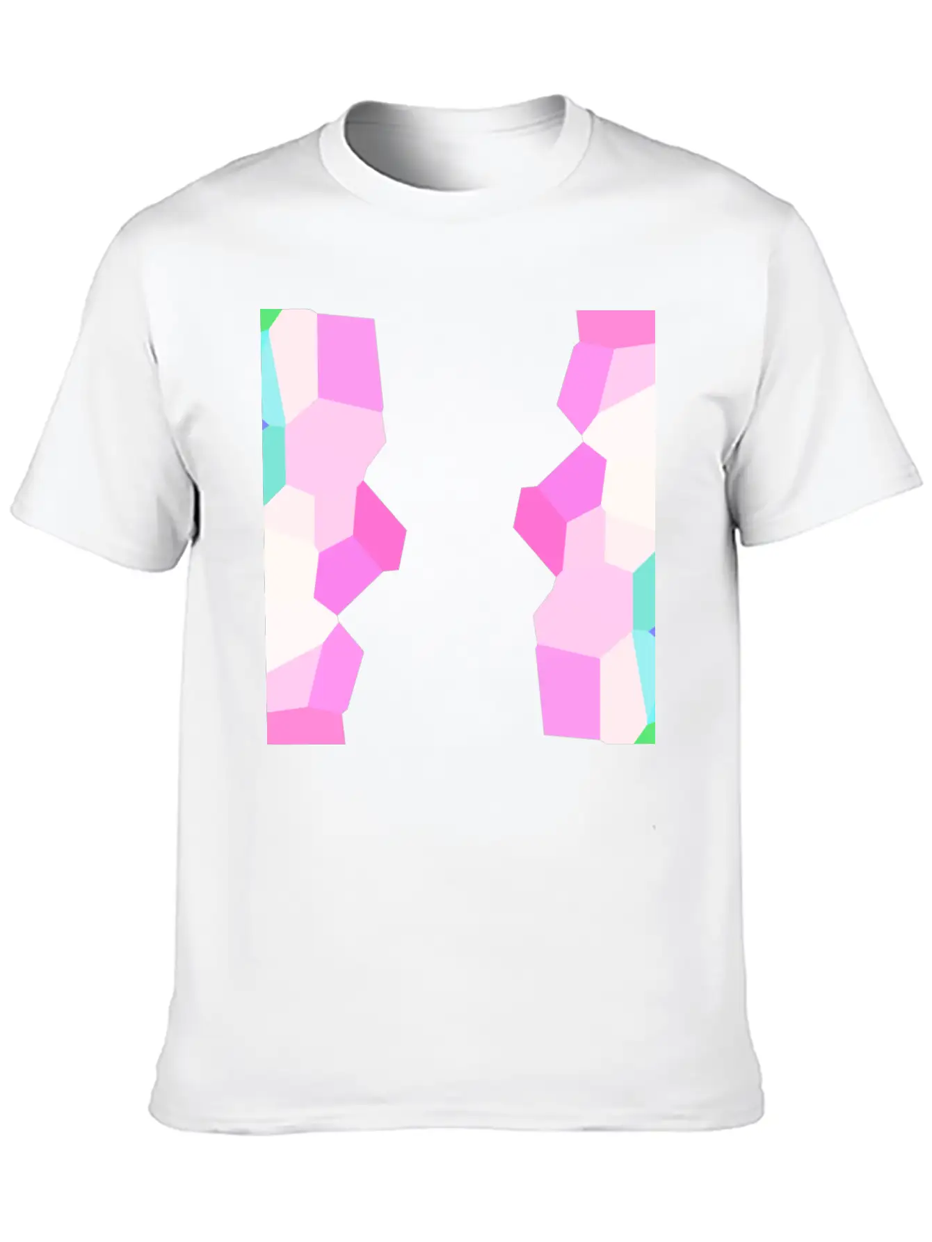 Pink Stone Icon Abstract Pattern Sides Stylish Everyday T-Shirt – Unisex Basic Cotton Tee