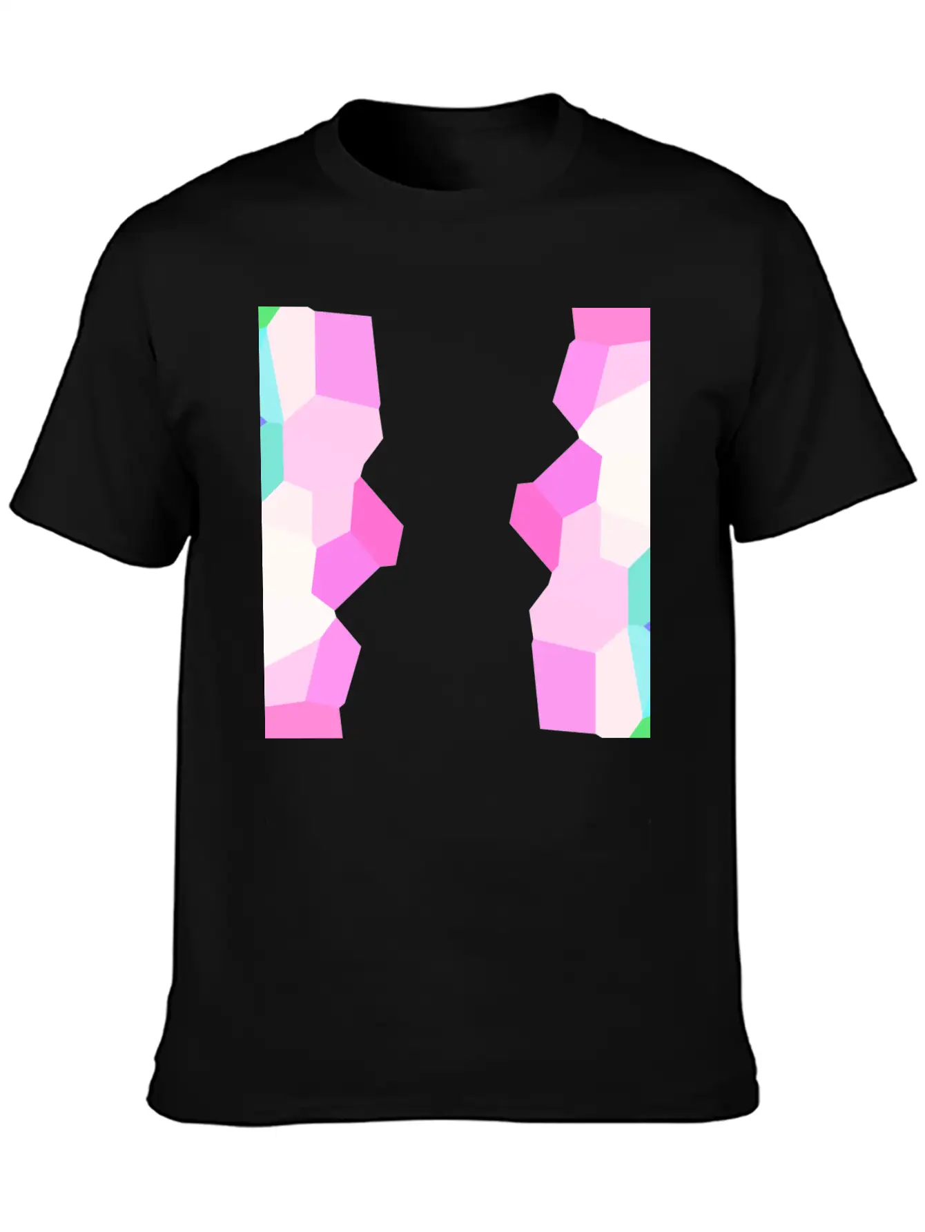 Pink Stone Icon Abstract Pattern Sides Stylish Everyday T-Shirt – Unisex Basic Cotton Tee