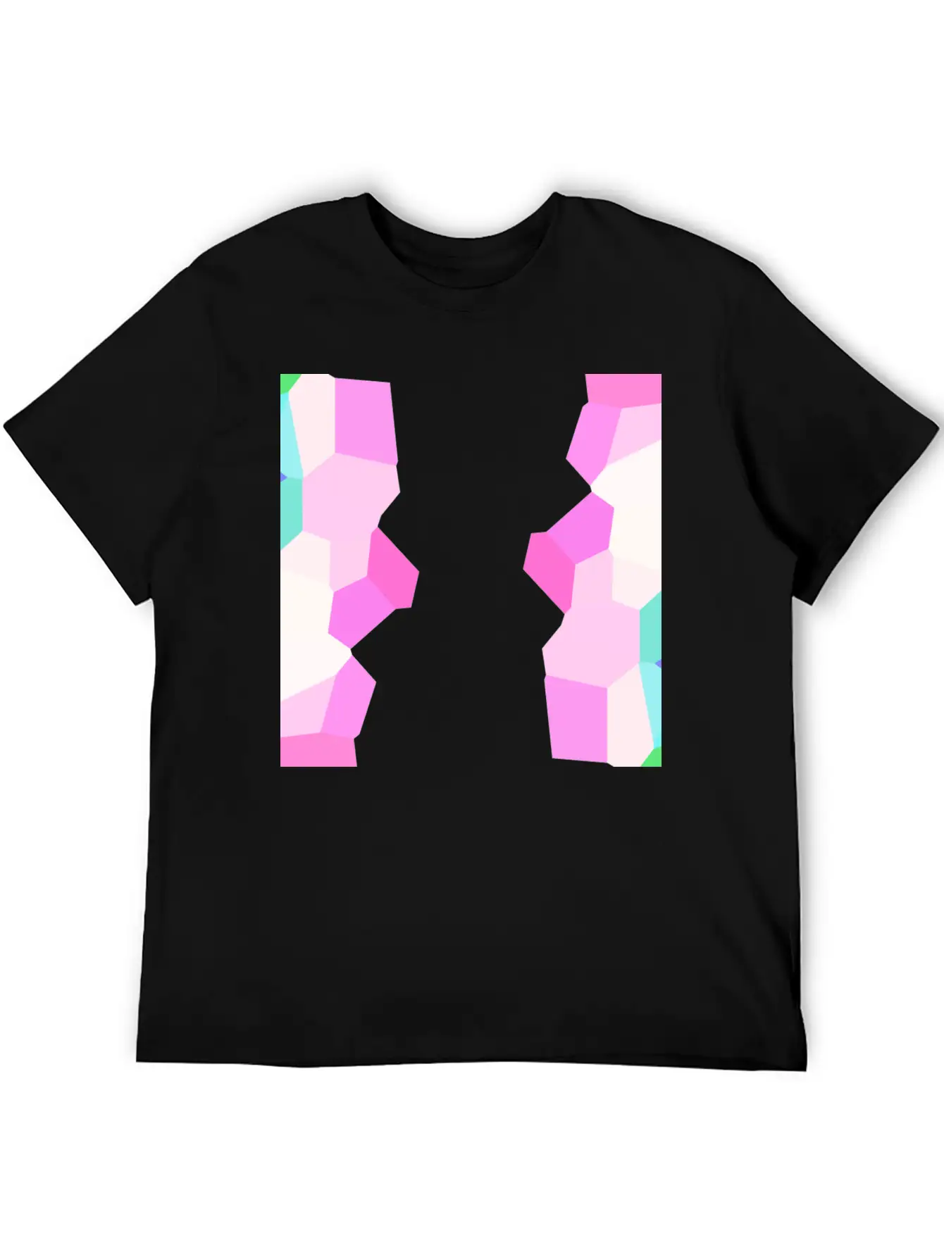 Pink Stone Icon Abstract Pattern Sides Stylish Everyday T-Shirt – Unisex Basic Cotton Tee