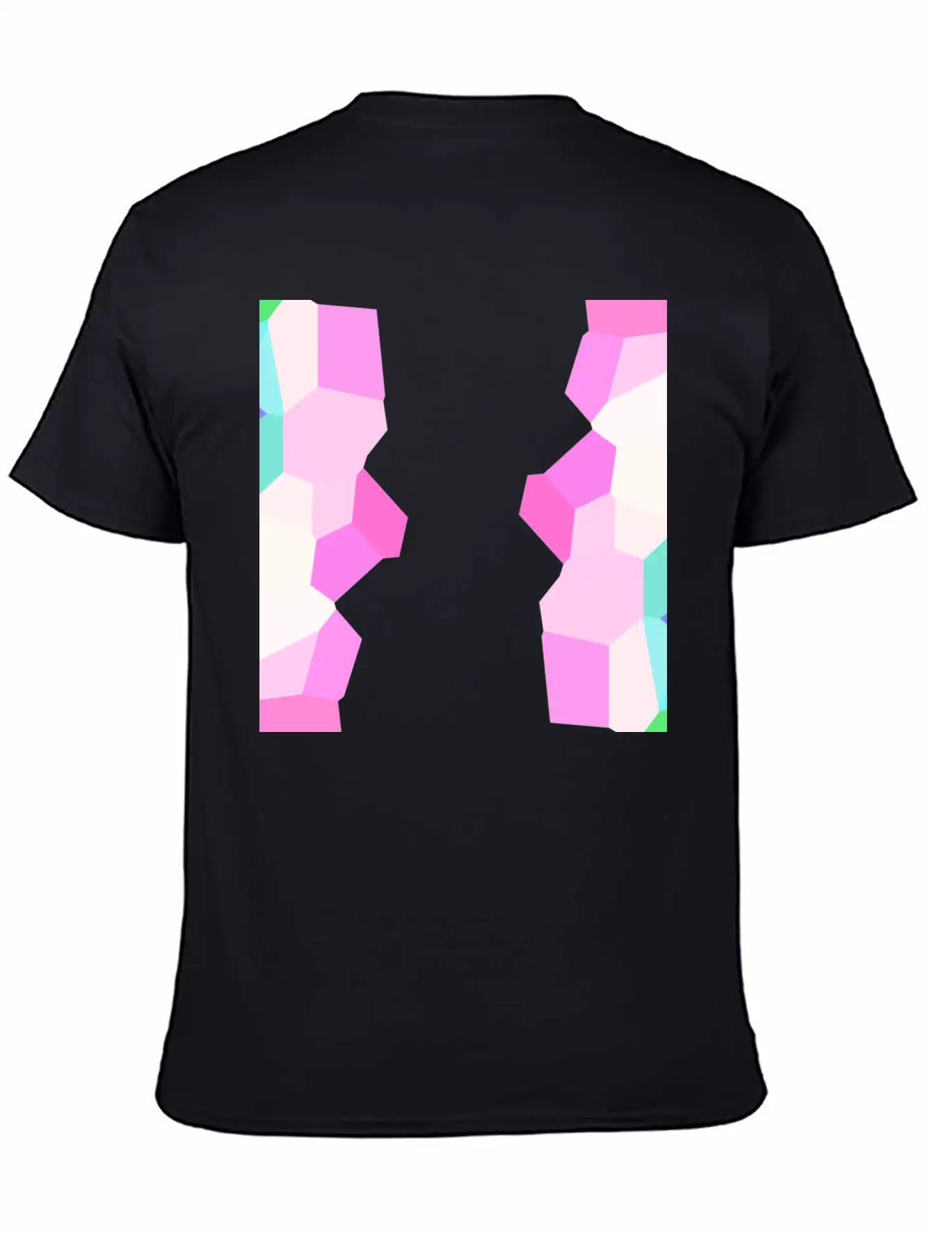 Pink Stone Icon Abstract Pattern Sides Stylish Everyday T-Shirt – Unisex Basic Cotton Tee