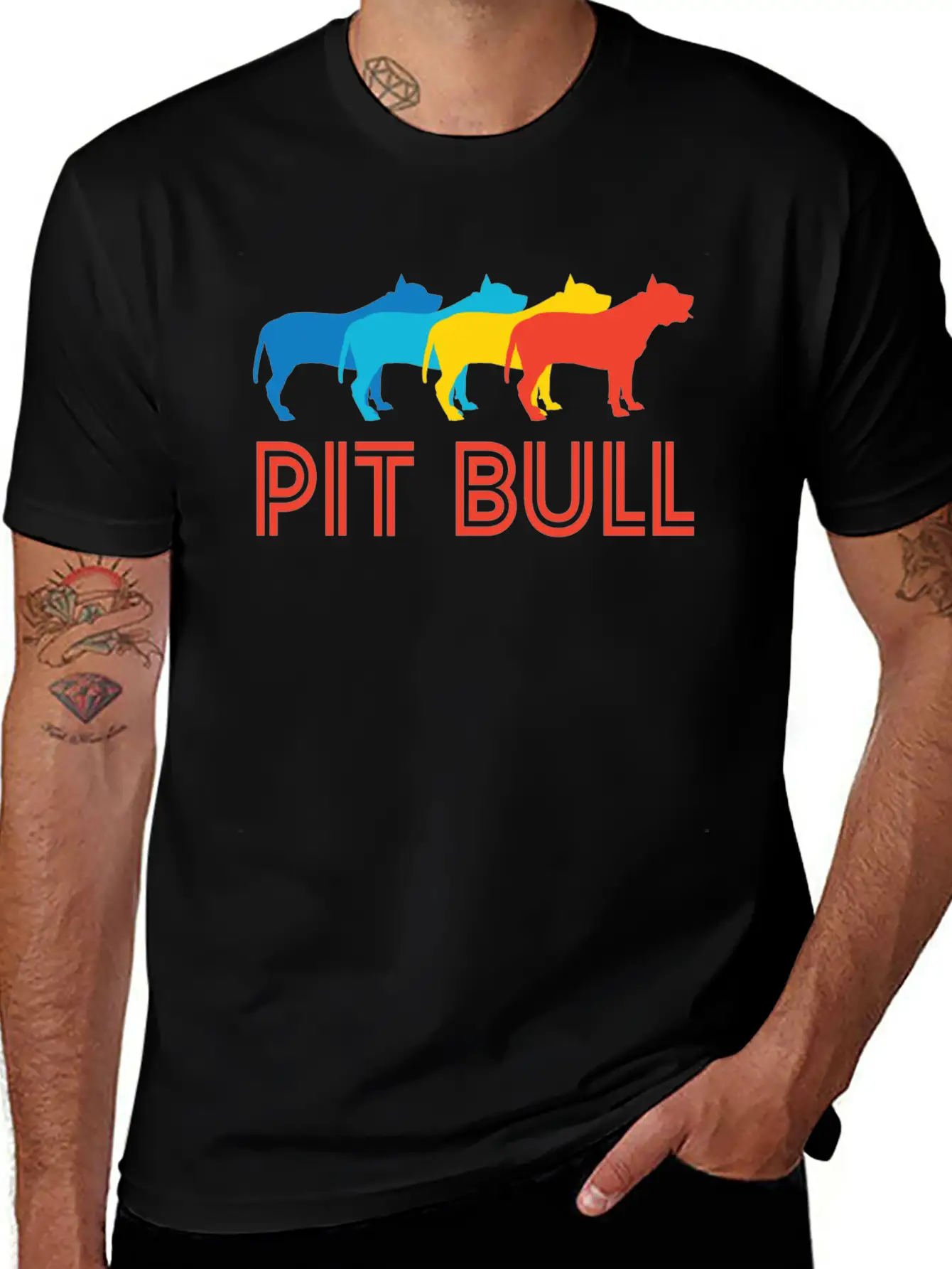 Pit Bull Pop Art Stylish Everyday T-Shirt – Unisex Basic Cotton Tee