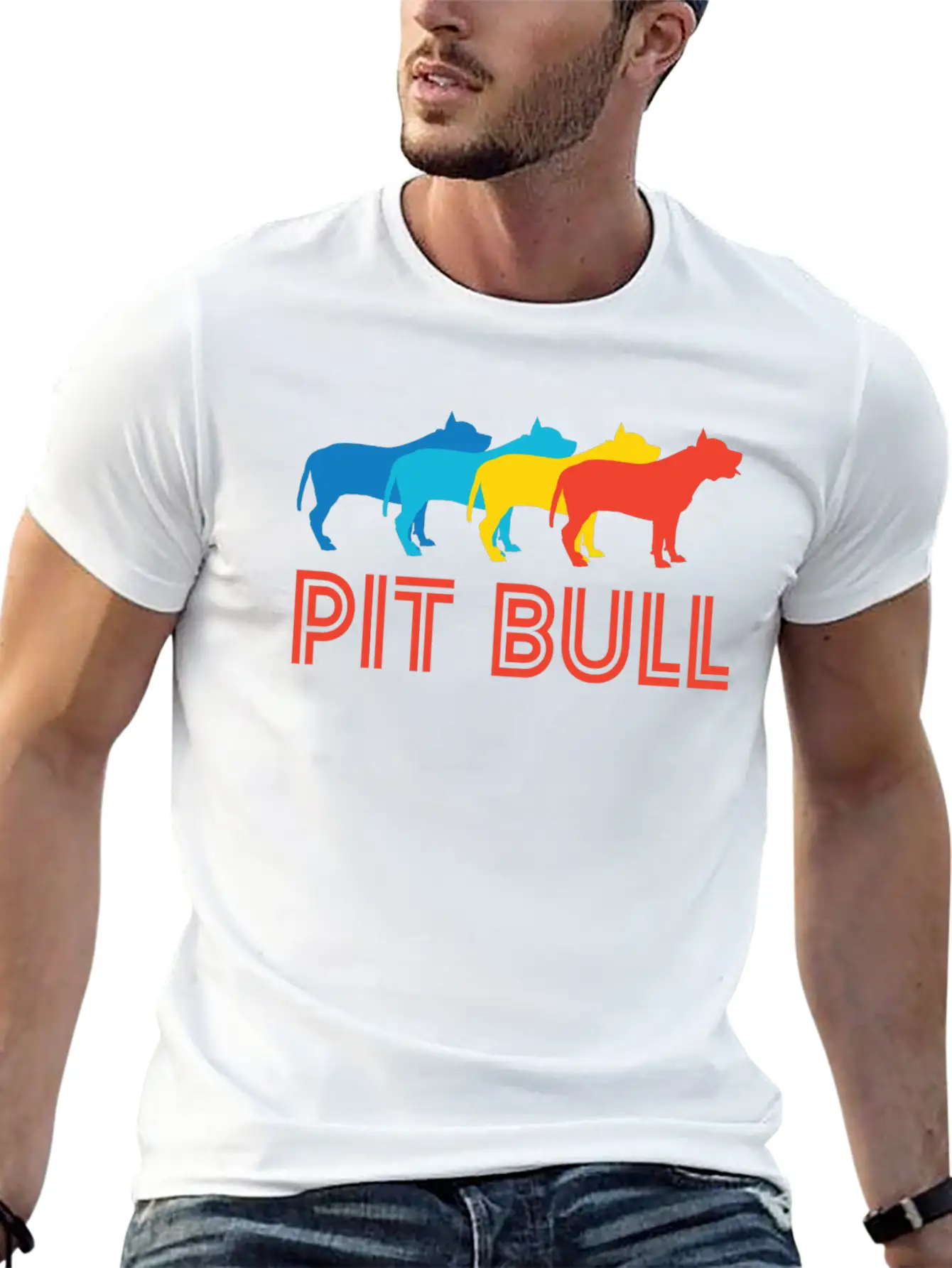 Pit Bull Pop Art Stylish Everyday T-Shirt – Unisex Basic Cotton Tee