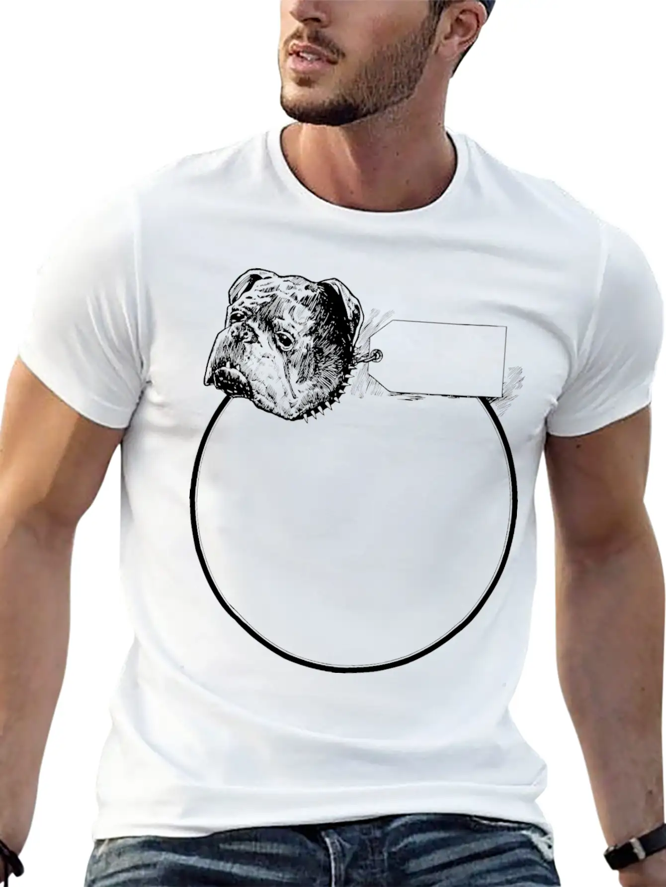 Pitbull Frame Stylish Everyday T-Shirt – Unisex Basic Cotton Tee