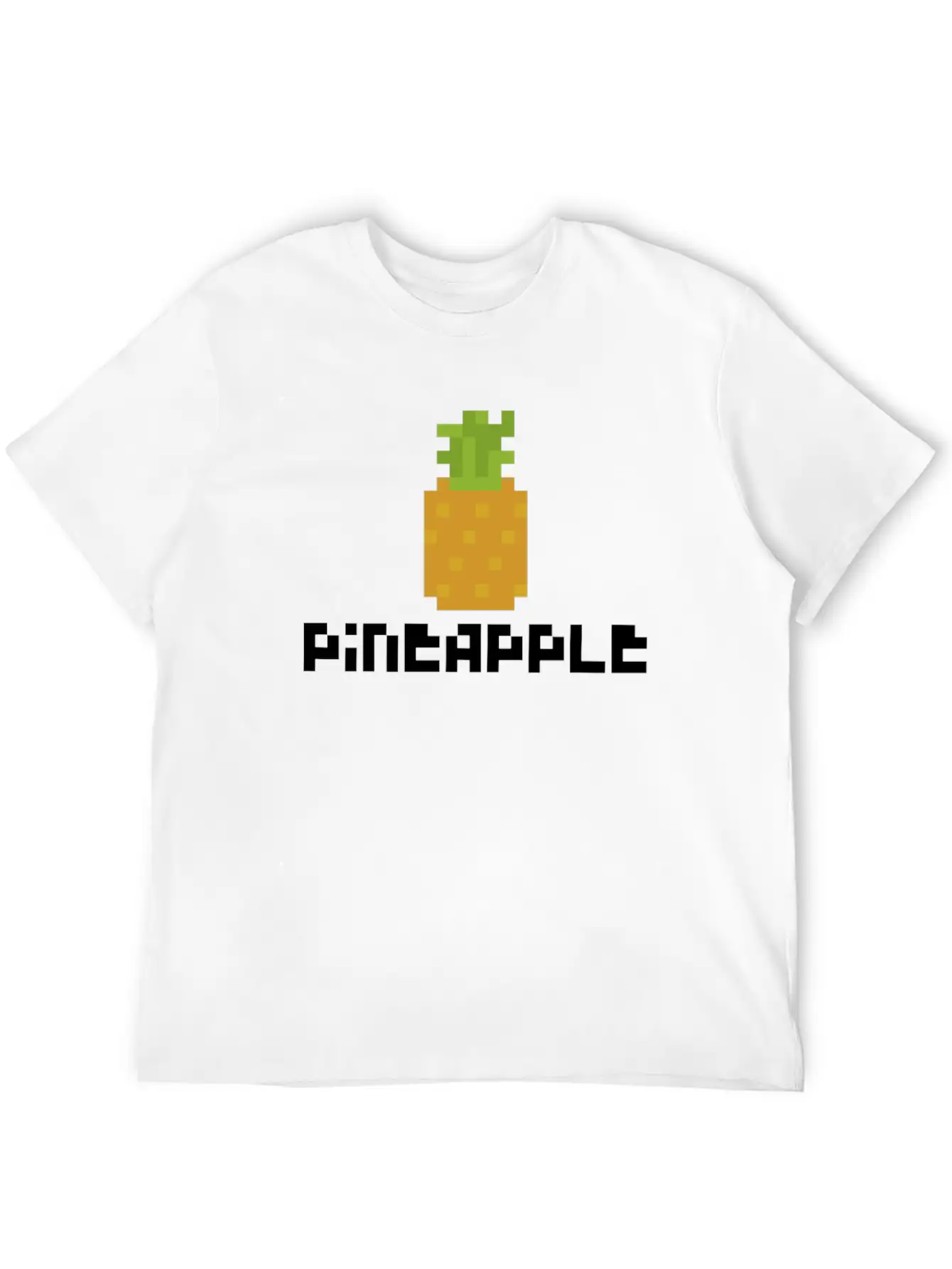 Pixel Pineapple Basic Graphic T-Shirt – Daily Comfort In Soft Cotton
