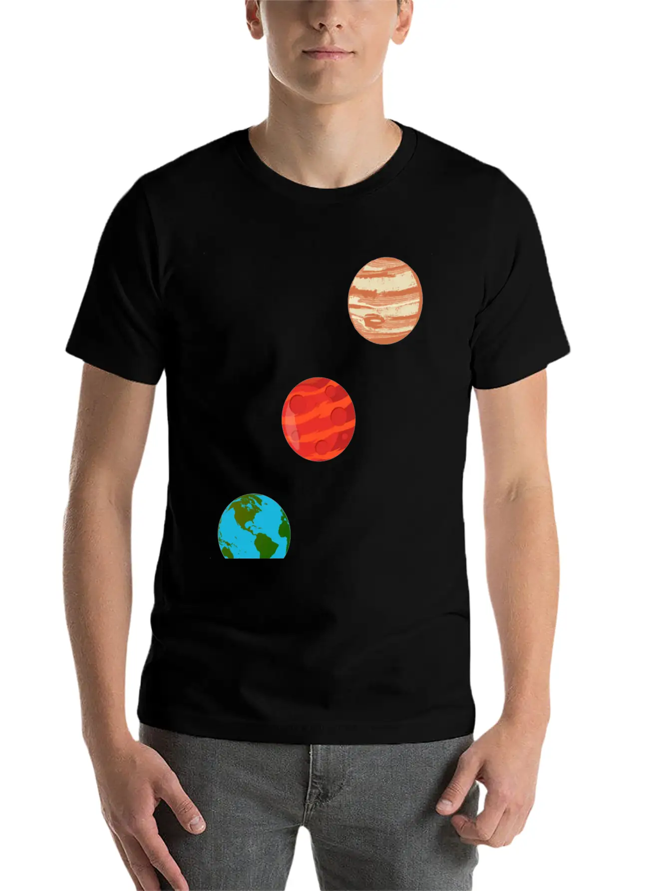 PLANETS Stylish Everyday T-Shirt – Unisex Basic Cotton Tee
