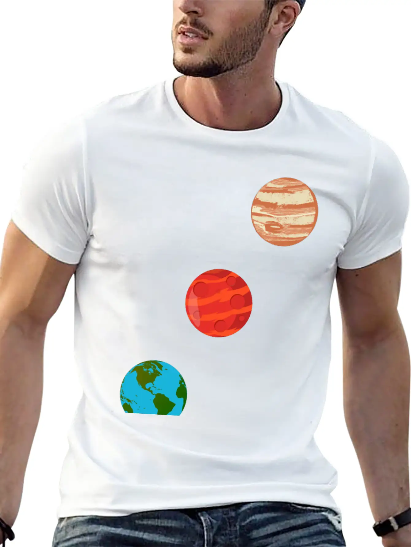 PLANETS Stylish Everyday T-Shirt – Unisex Basic Cotton Tee