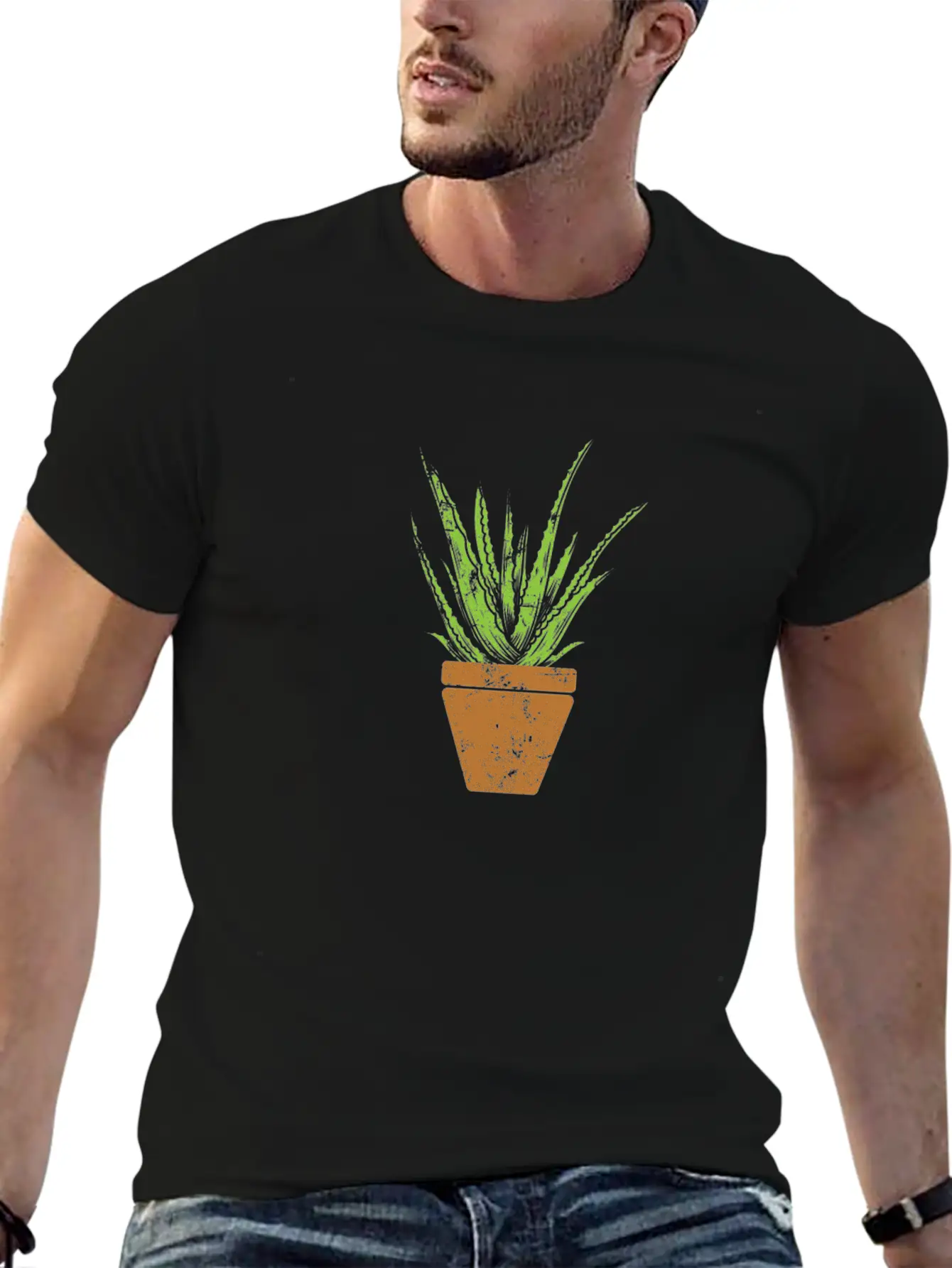 Plant Aloe Vera Cosmetics Nature Basic Graphic T-Shirt – Daily Comfort In Soft Cotton