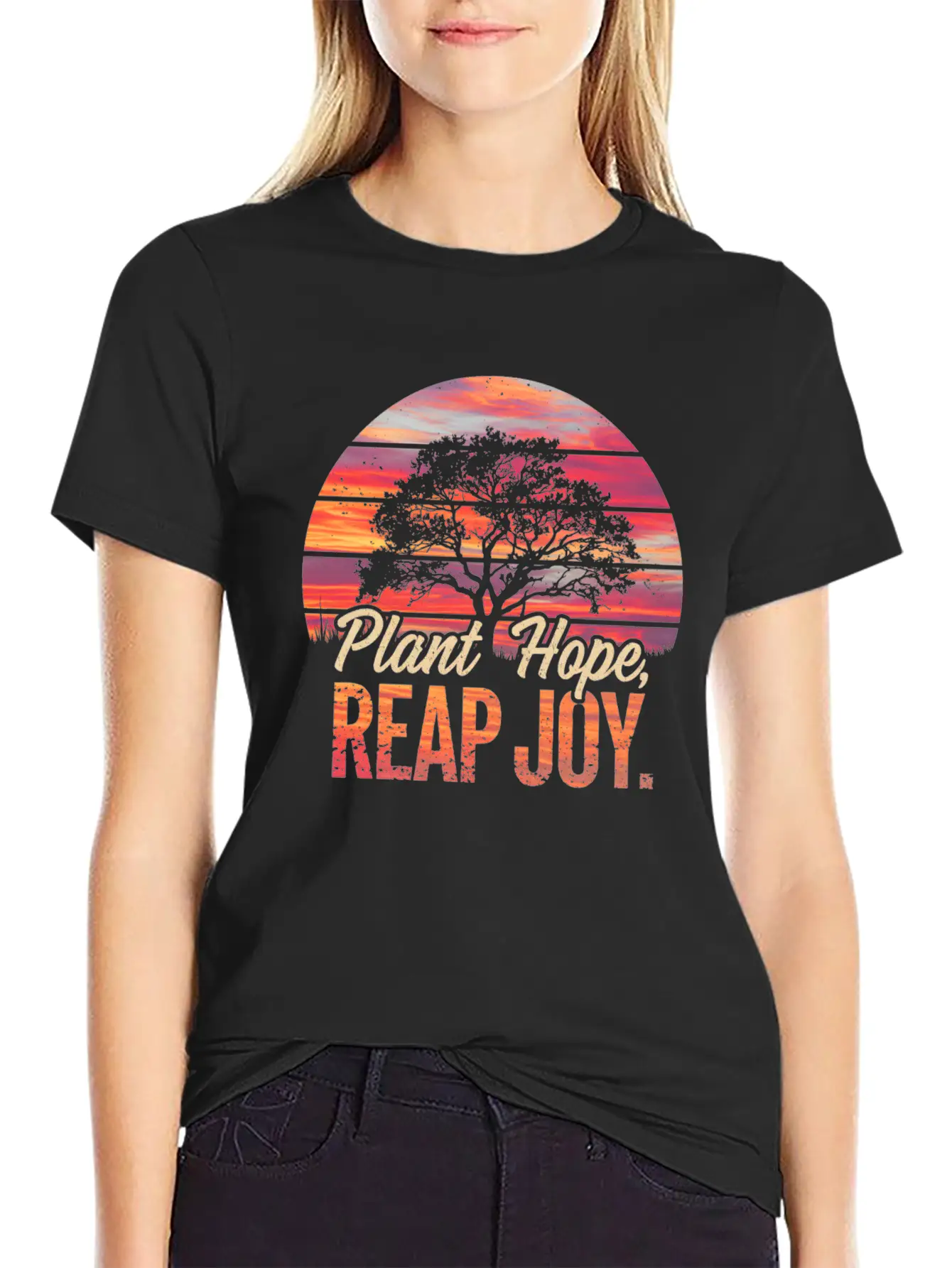 Plant Hope, Reap Joy Stylish Everyday T-Shirt – Unisex Basic Cotton Tee