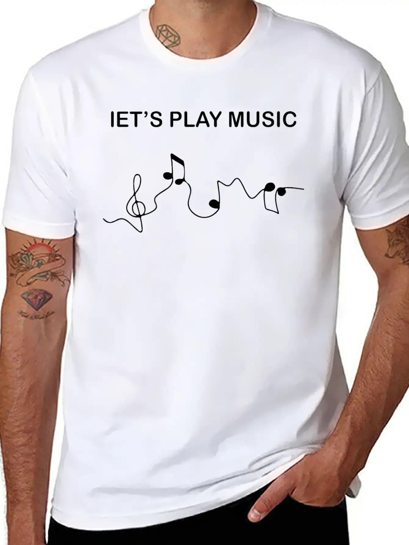 Play Music Stylish Everyday T-Shirt – Unisex Basic Cotton Tee