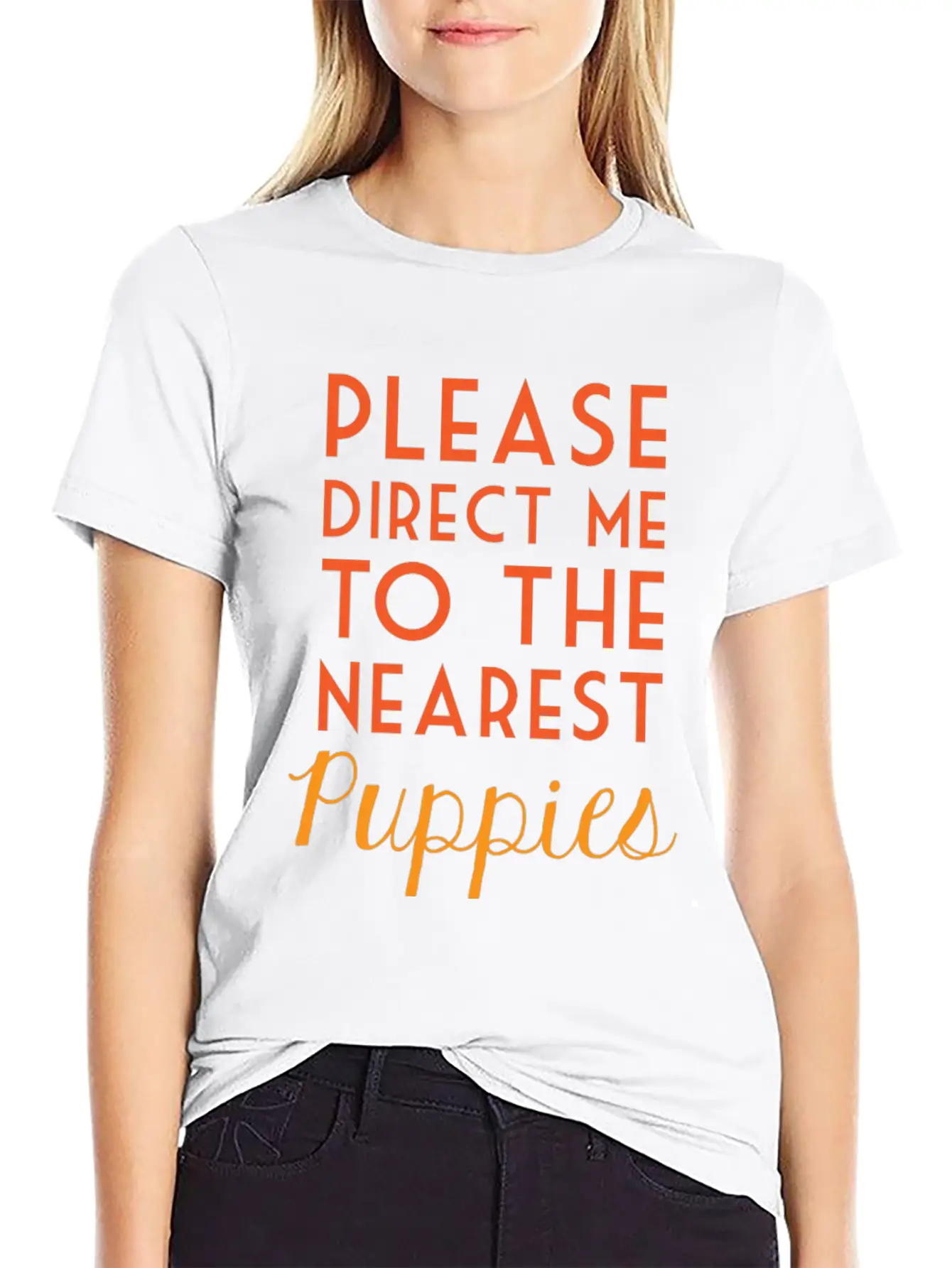 Please Direct Me To The Nearest Puppies Basic Graphic T-Shirt – Daily Comfort In Soft Cotton