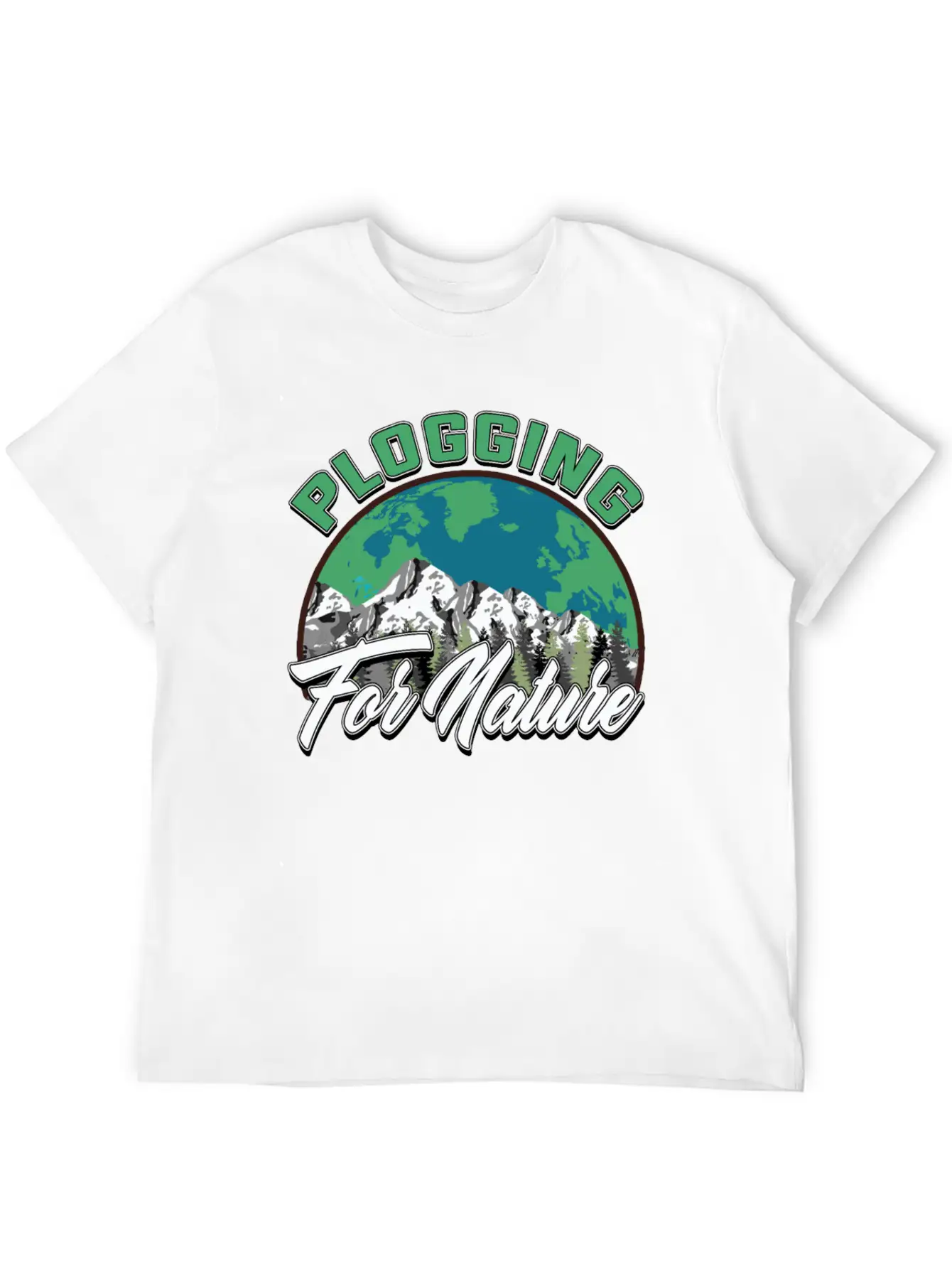 Plogging For Nature Basic Graphic T-Shirt – Daily Comfort In Soft Cotton